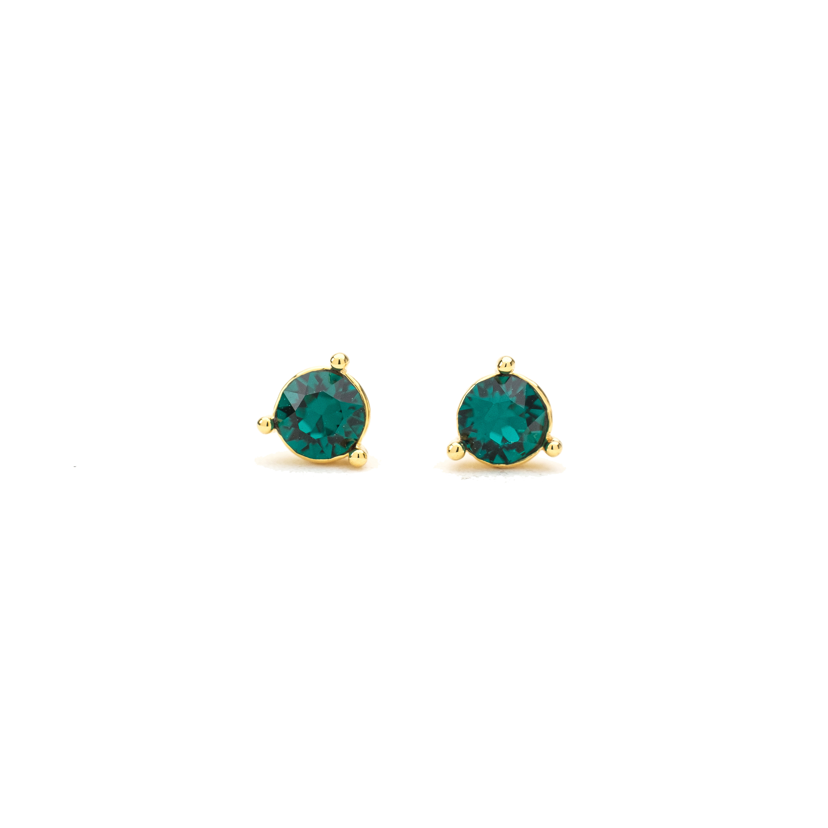 Picture of May Kaleidoscope Birthstone Stud Earrings - Gold