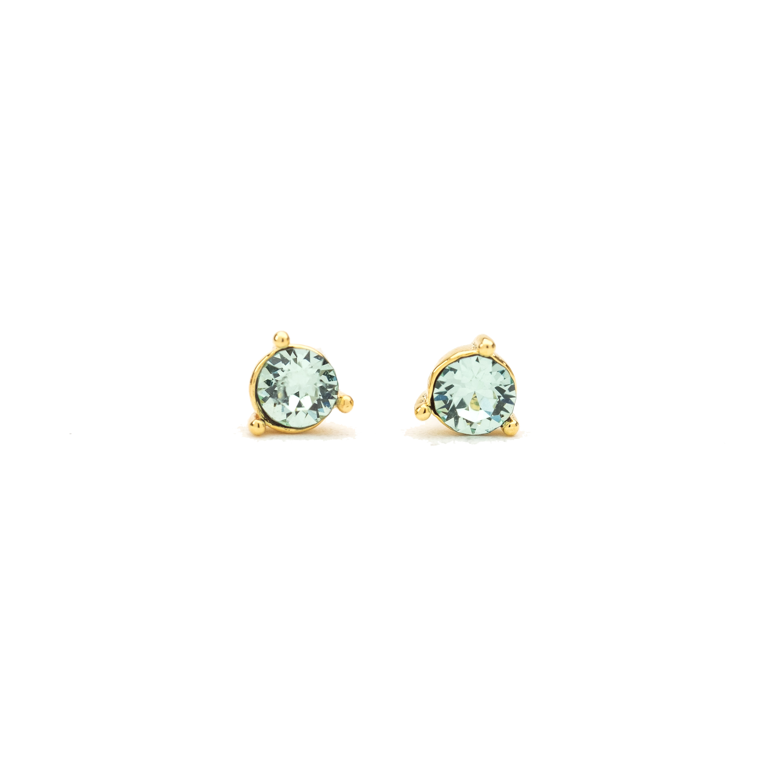 Picture of August Kaleidoscope Birthstone Stud Earrings - Gol