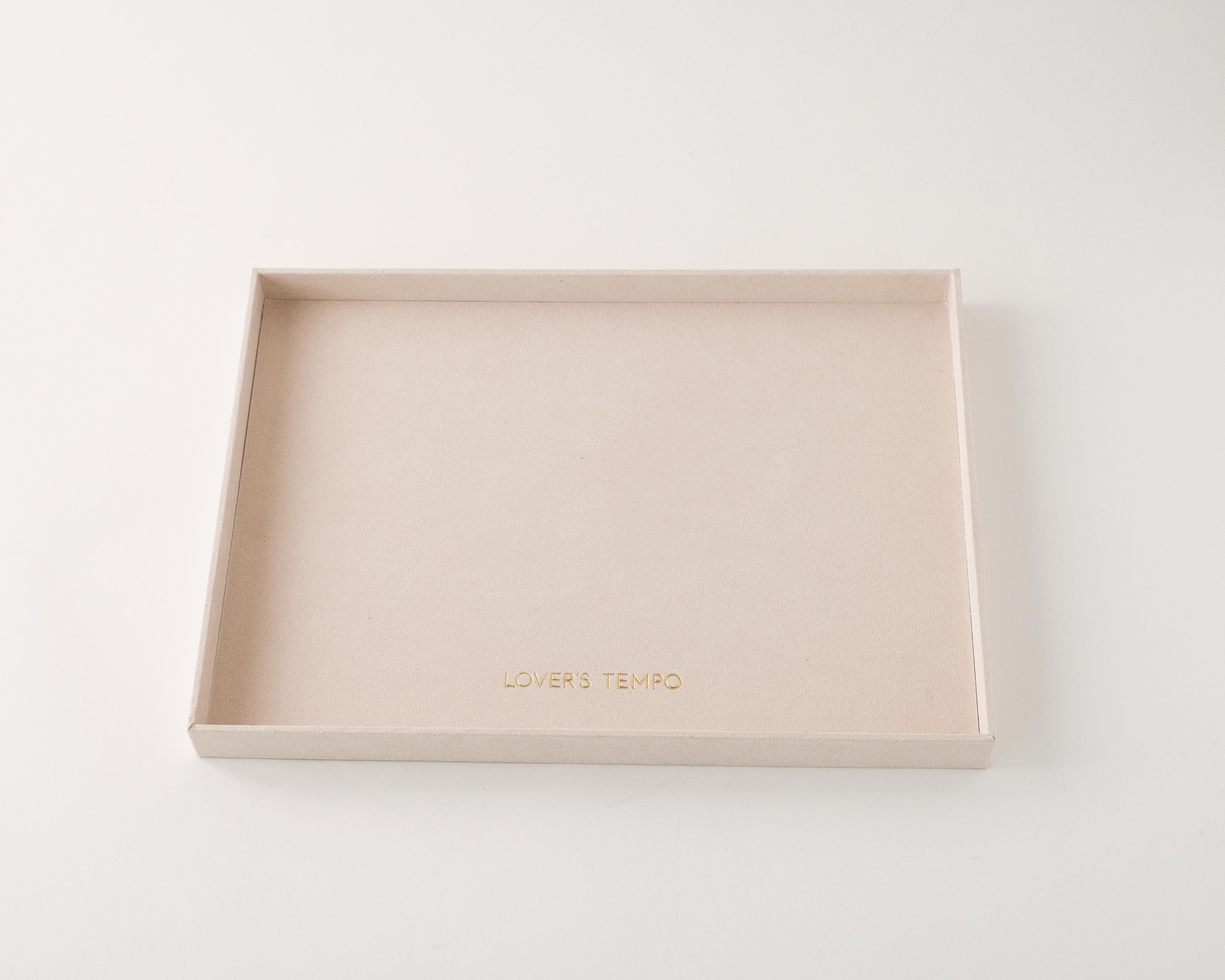 Picture of Branded Ivory Velvet Tray Display
