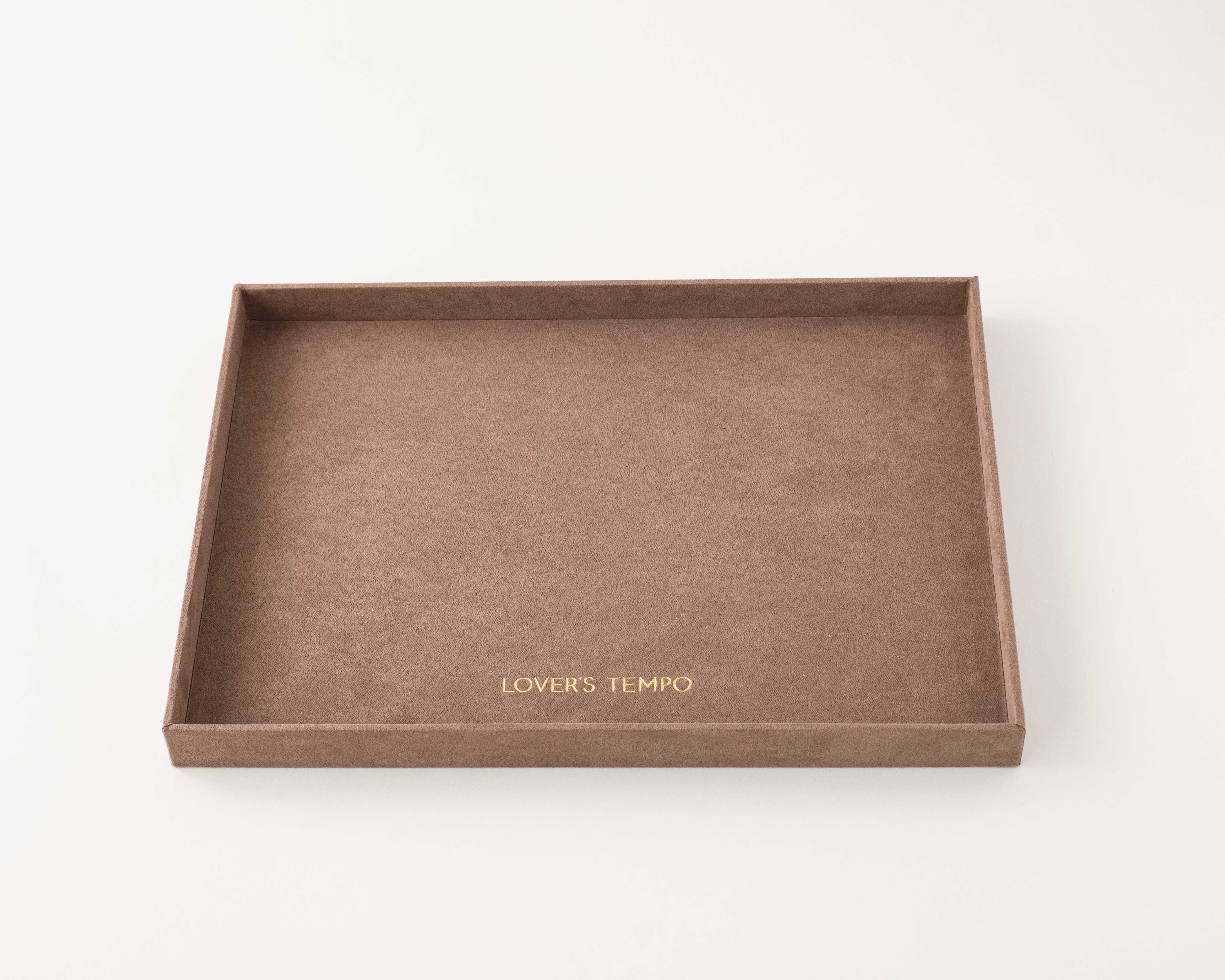 Picture of Branded Taupe Velvet Tray Display