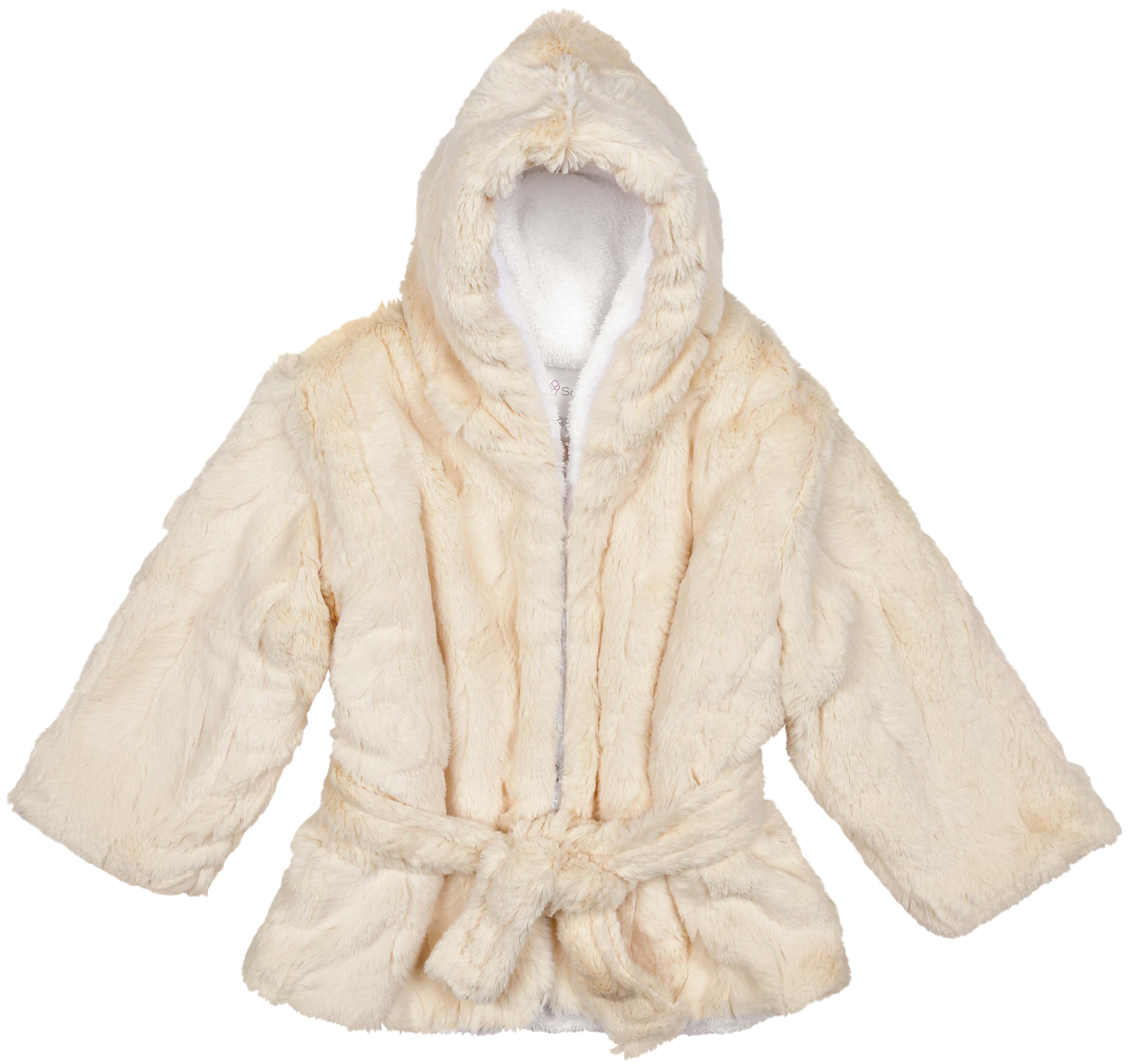 Picture of Little Scoops Cream Hooded Robe
