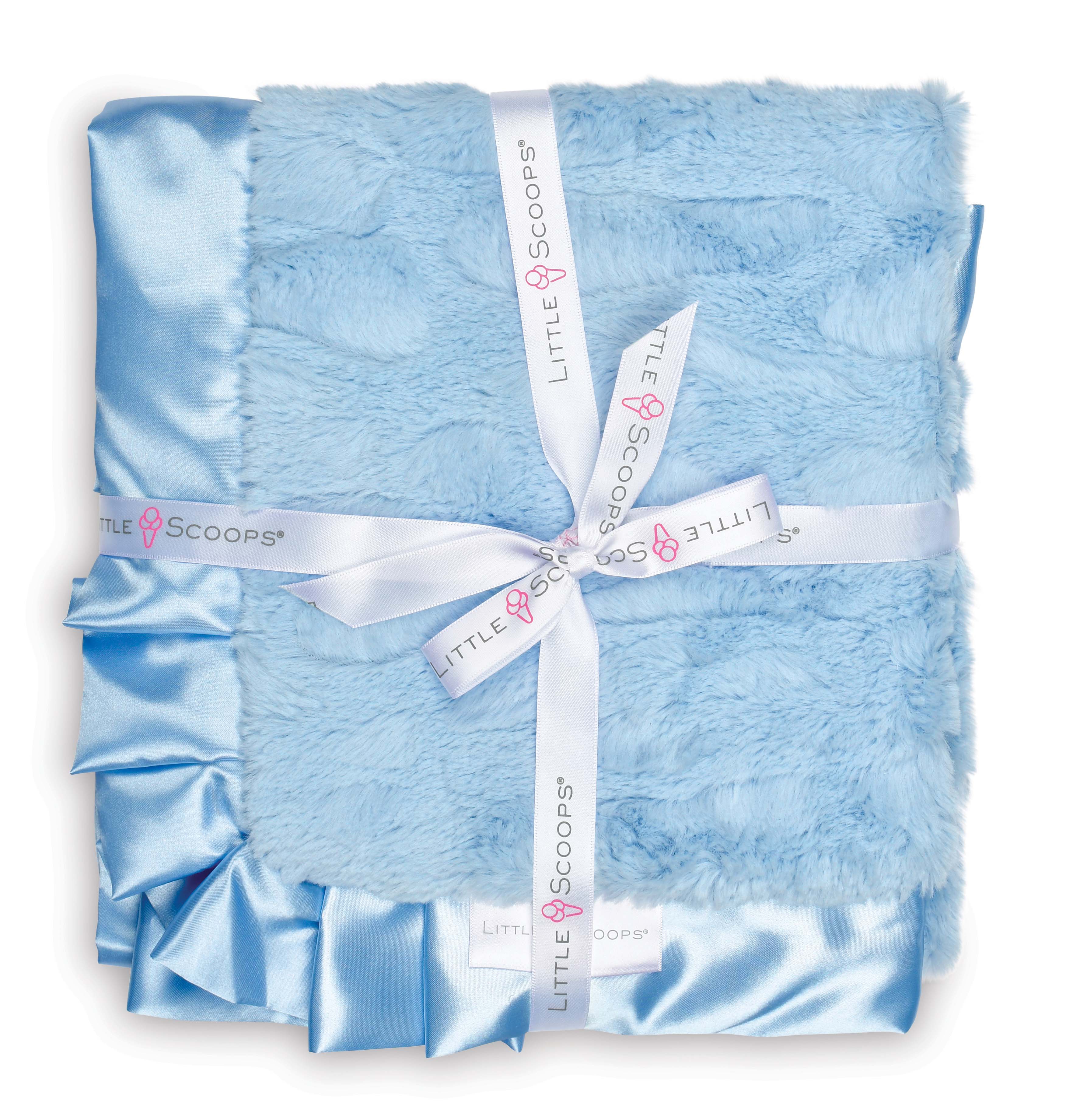 Picture of Little Scoops Blue Receiving Blanket