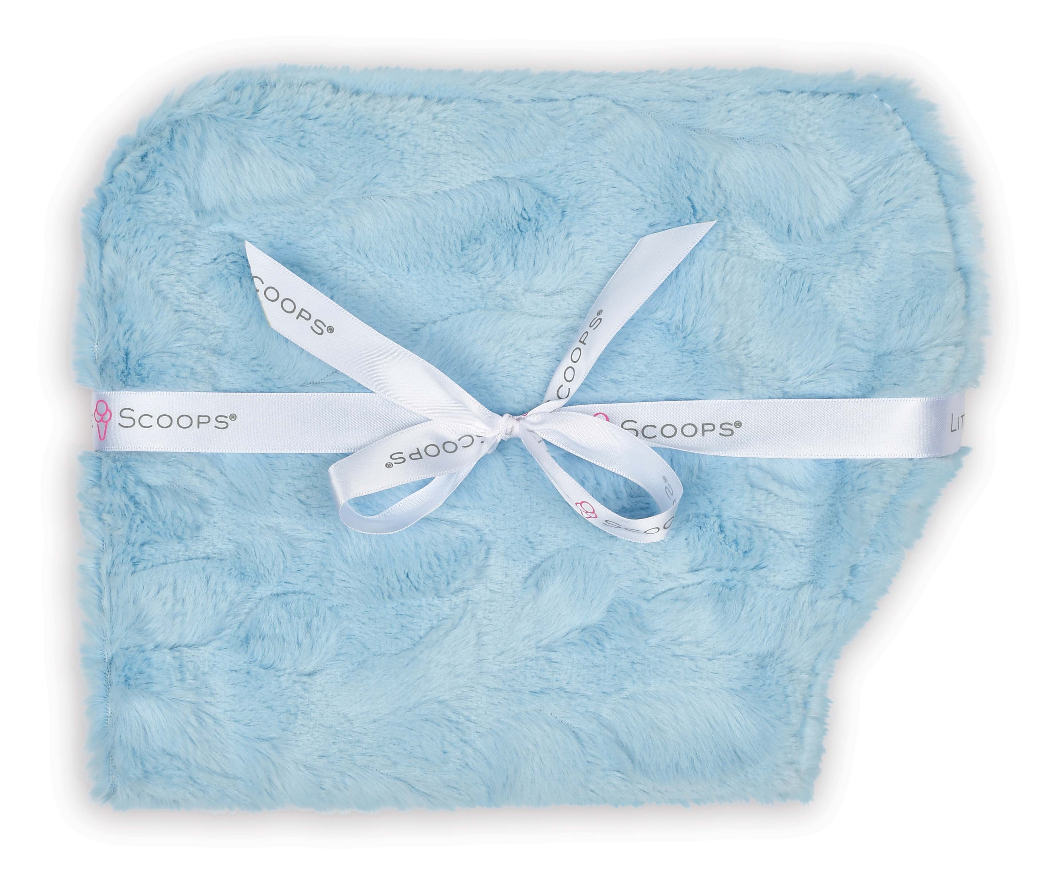 Picture of Little Scoops Blue Set of 2 Burp Cloths