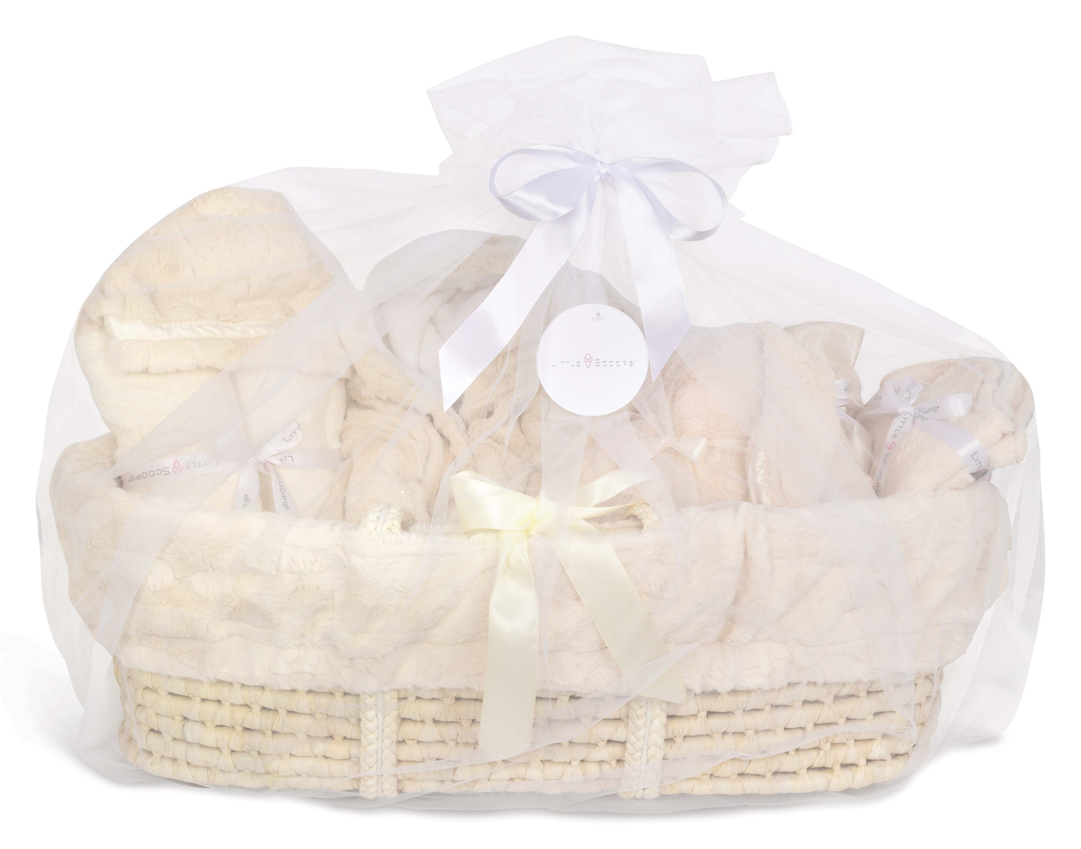 Picture of Little Scoops Cream Baby Gift Basket Set