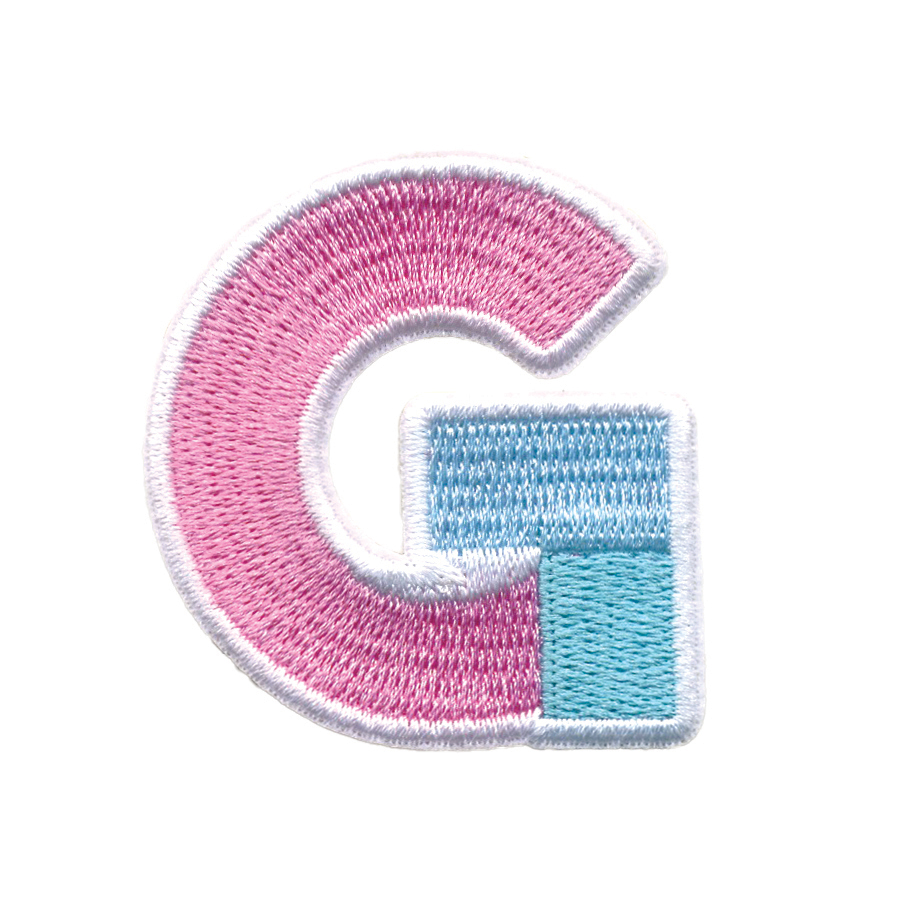 Picture of G Initial Color Block Sticker Patch