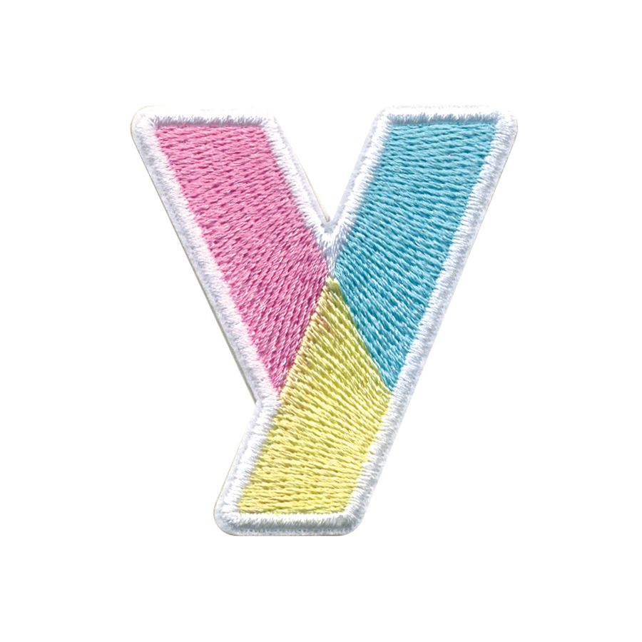 Picture of Y Initial Color Block Sticker Patch