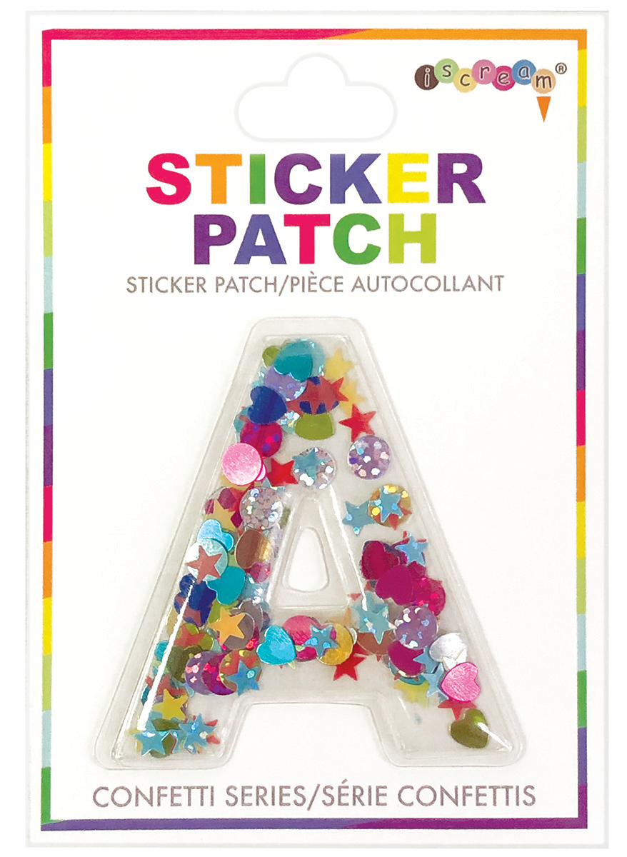 Picture of A Initial Confetti Sticker Patch