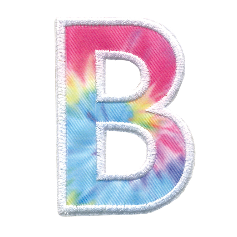 Picture of B Initial Tie Dye Sticker Patch