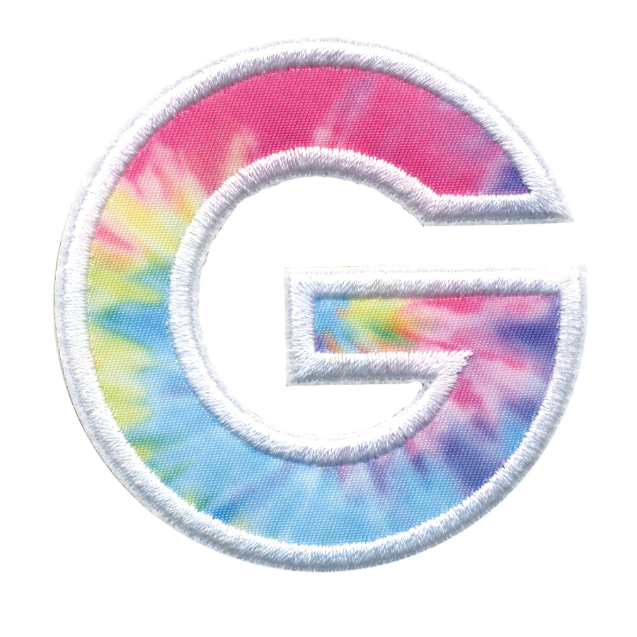 Picture of G Initial Tie Dye Sticker Patch