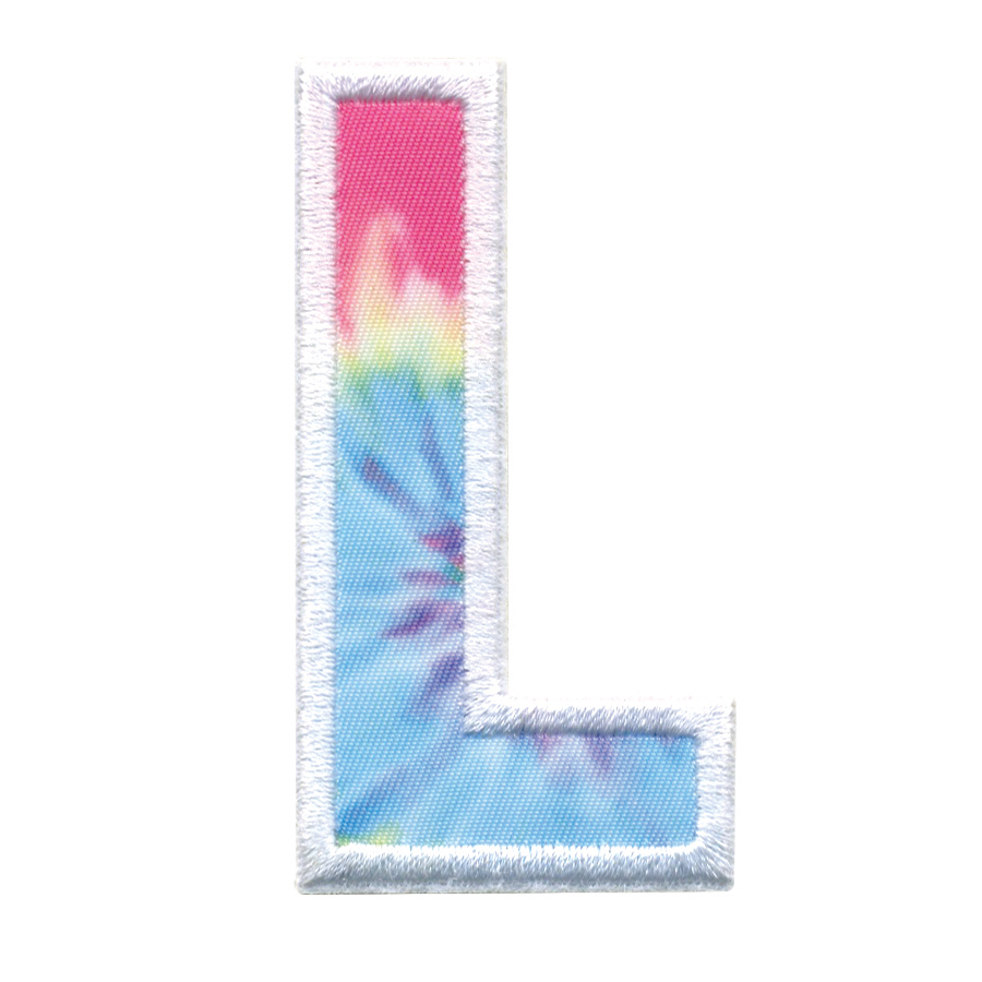 Picture of L Initial Tie Dye Sticker Patch