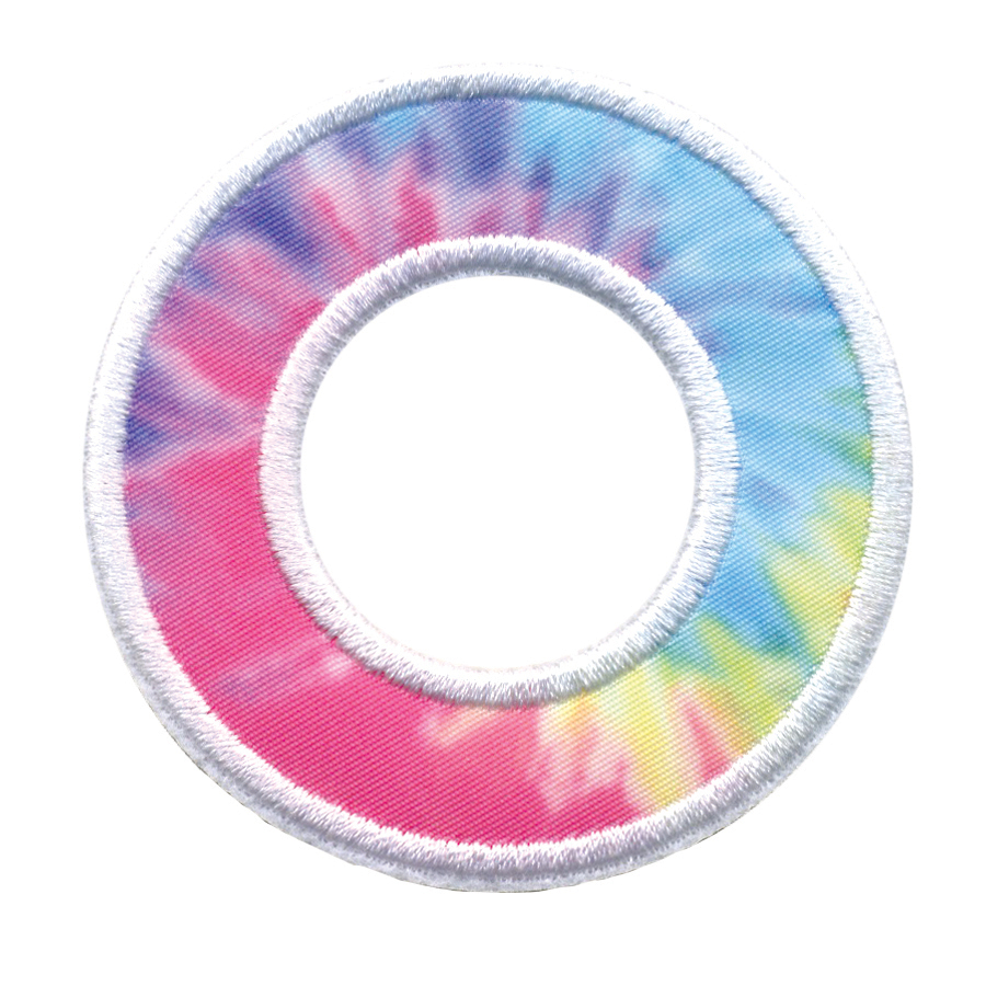 Picture of O Initial Tie Dye Sticker Patch