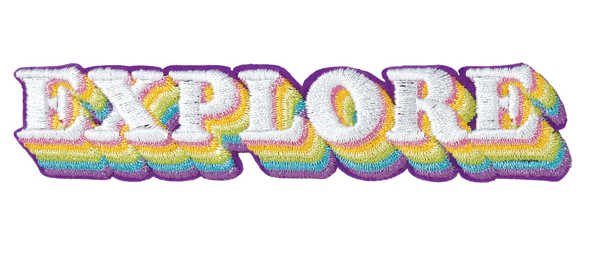 Picture of Explore Embroidered Sticker Patch