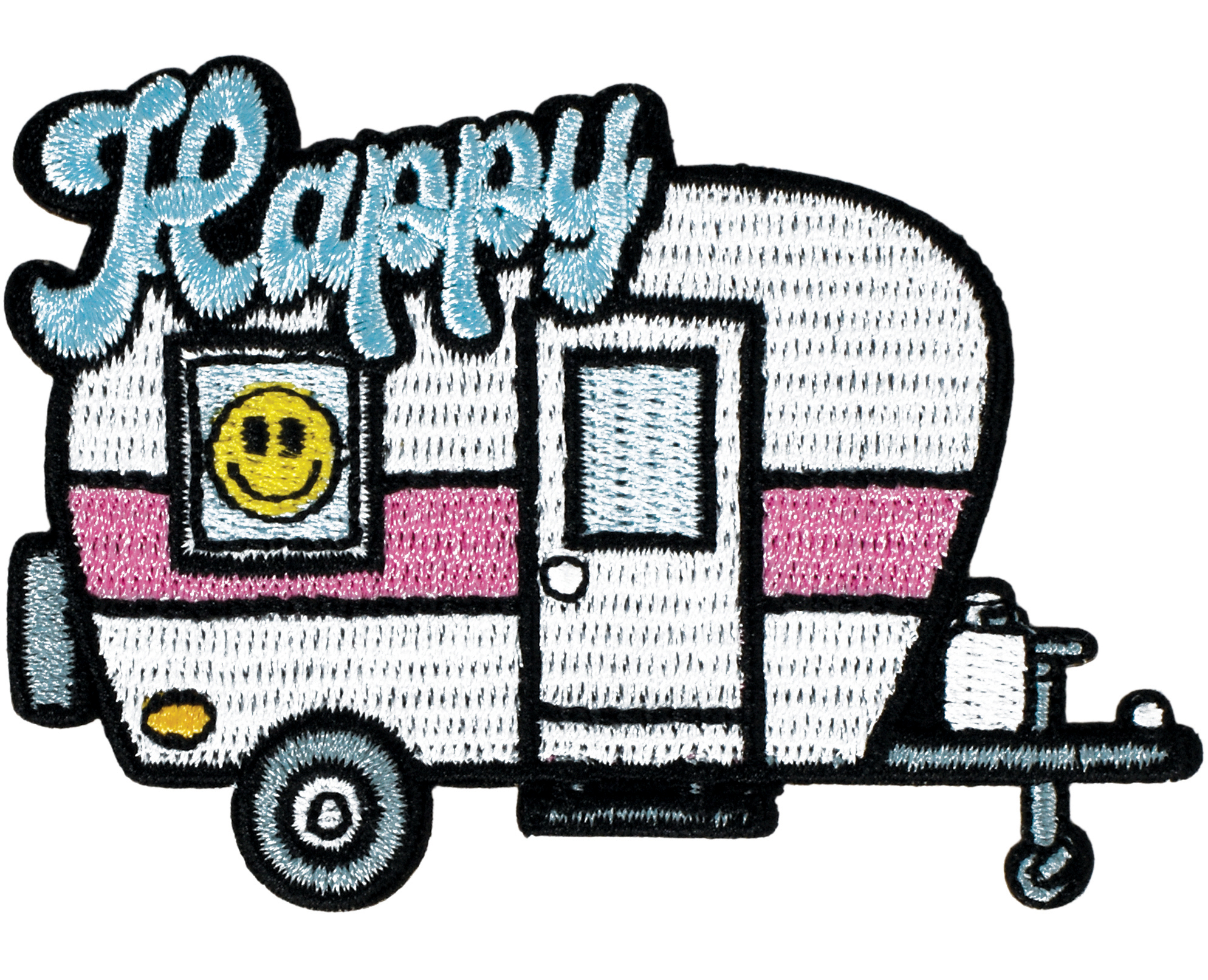 Picture of Happy Camper Embroidered Sticker Patch