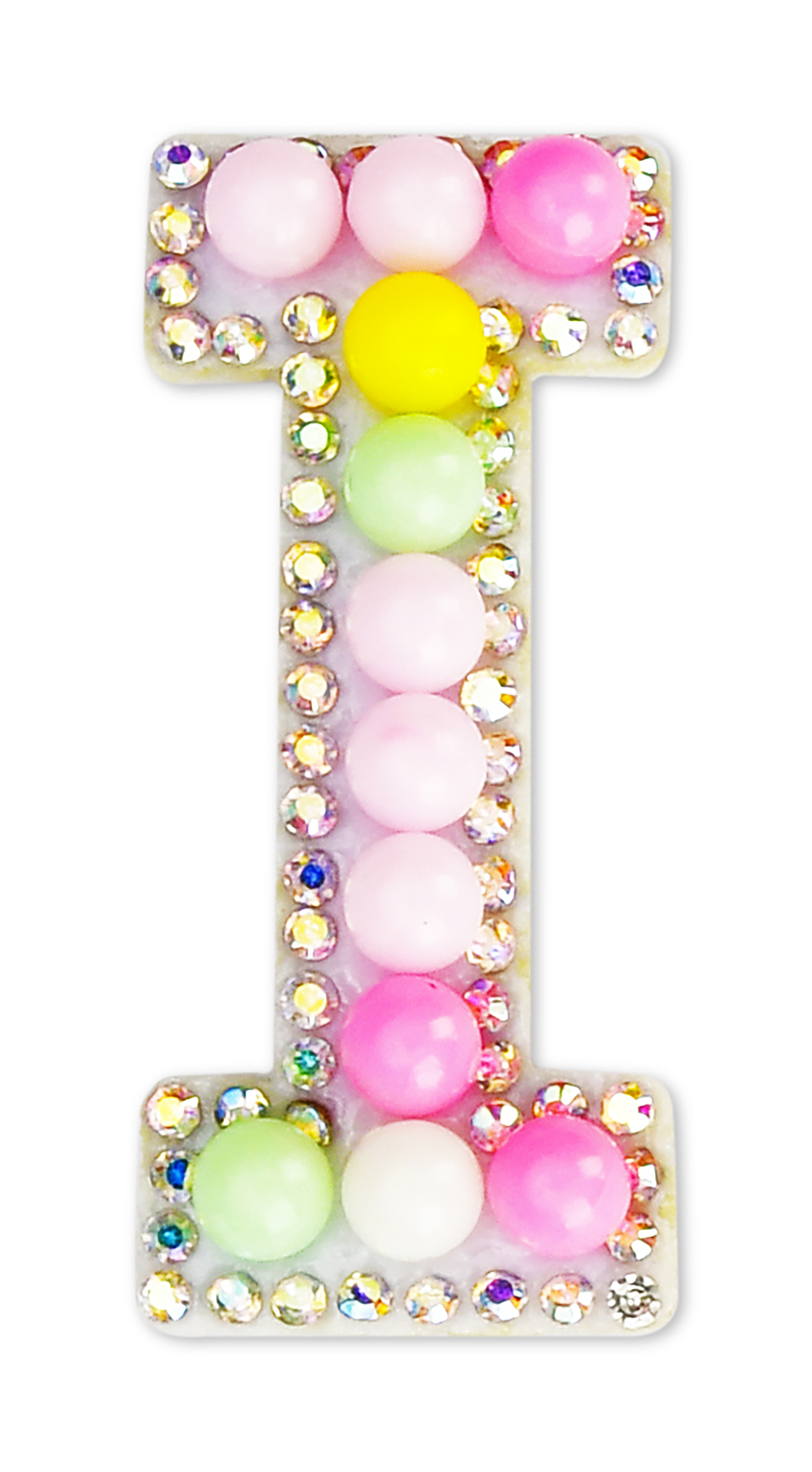 Picture of I Alphabet Pastel Bead Iron On Patch