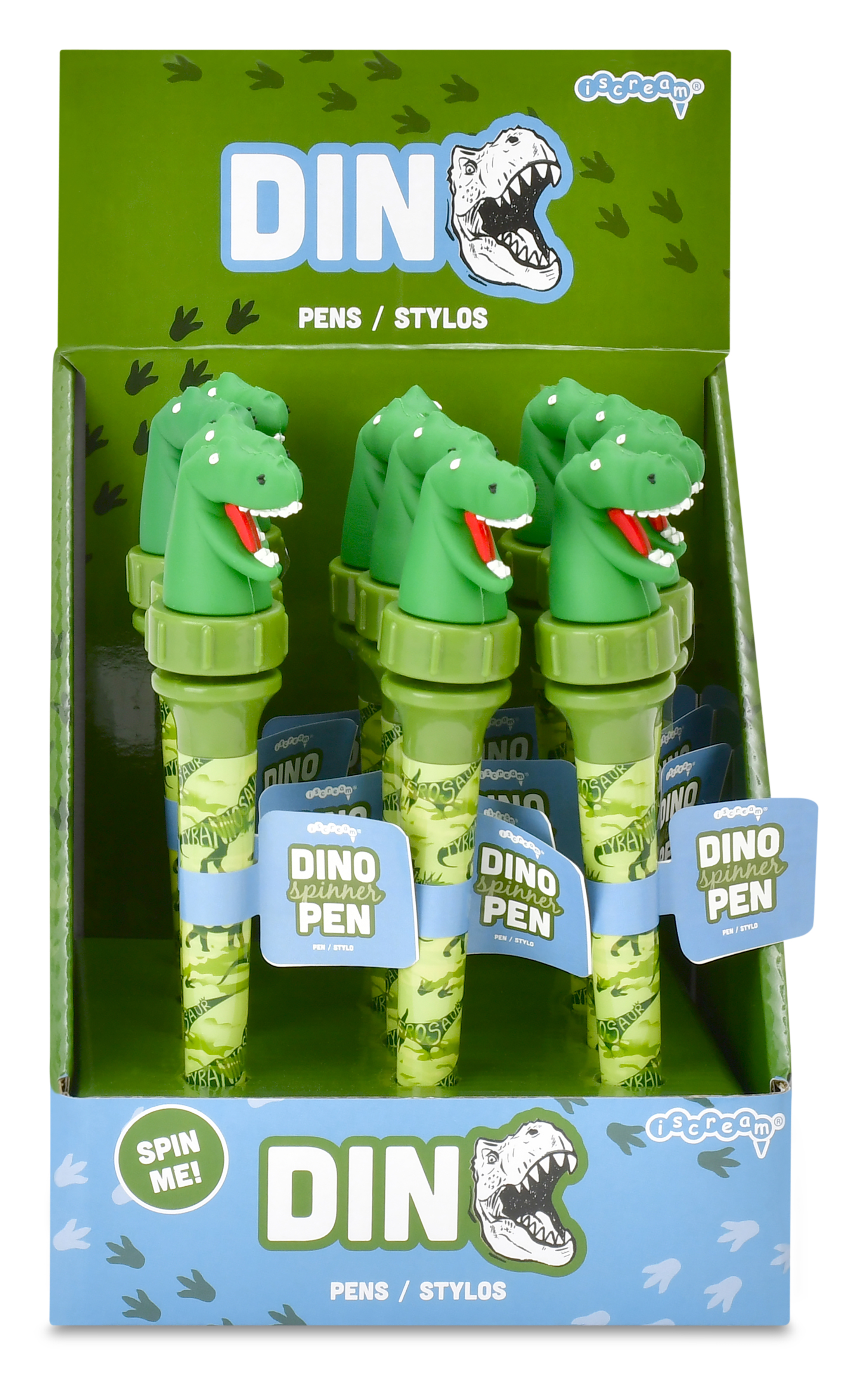 Picture of Dino Spinner Pens PDQ - 12 pens