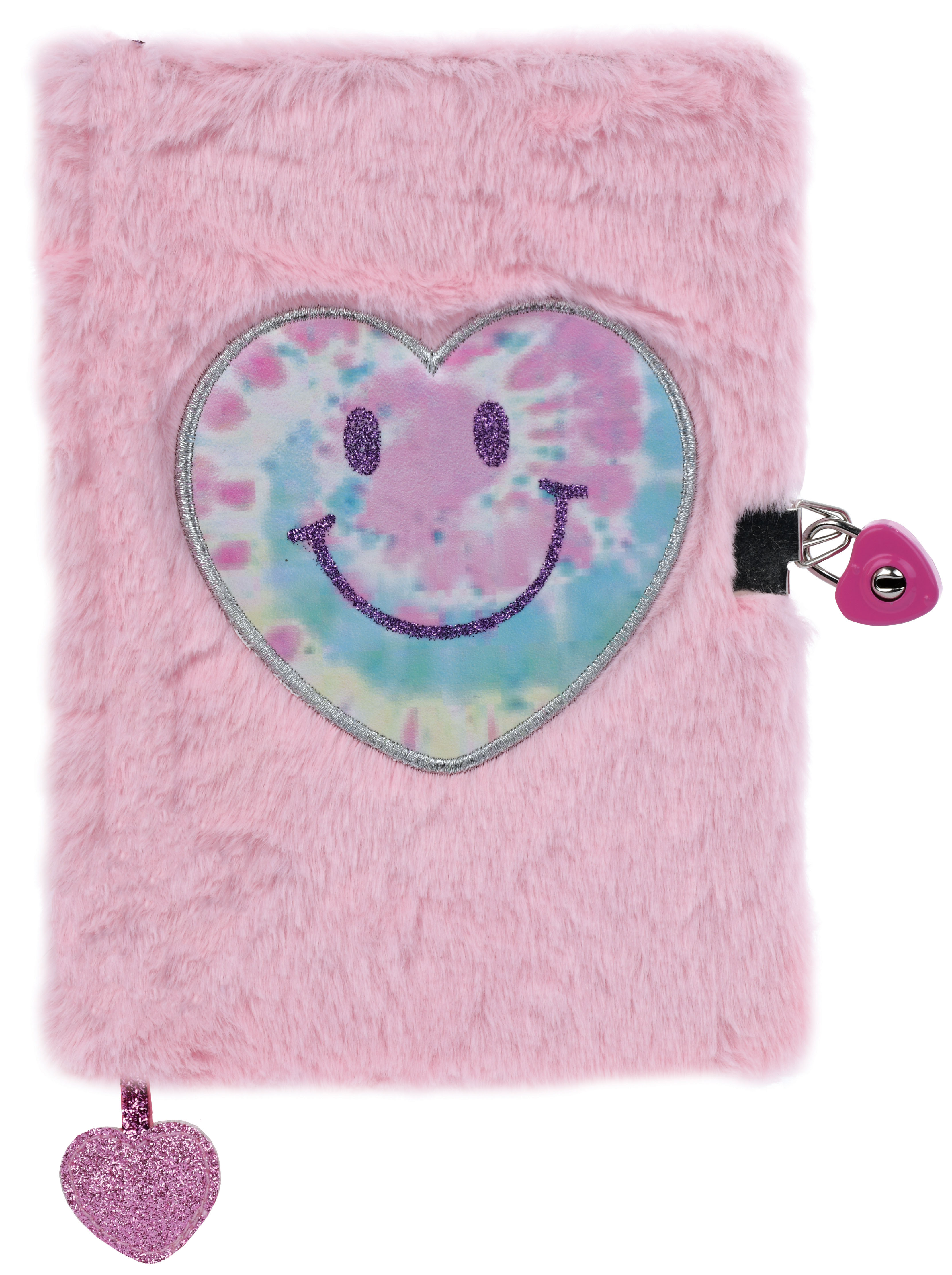 Picture of Heart Tie Dye Lock and Key Furry Journal