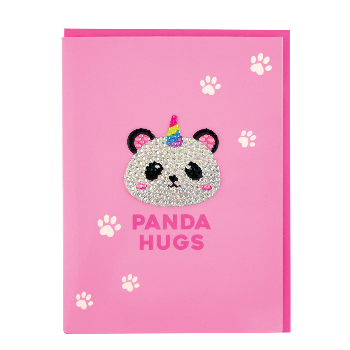 Picture of Panda Removable Rhinestone Decal Greeting Card