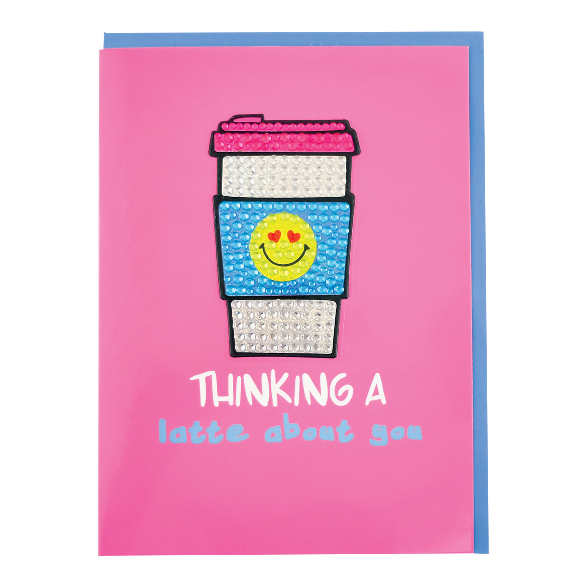 Picture of Latte Removable Rhinestone Decal Greeting Card