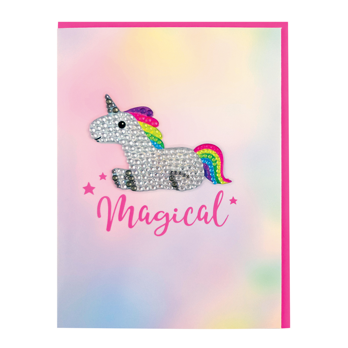 Picture of Unicorn Removable Rhinestone Decal Greeting Card