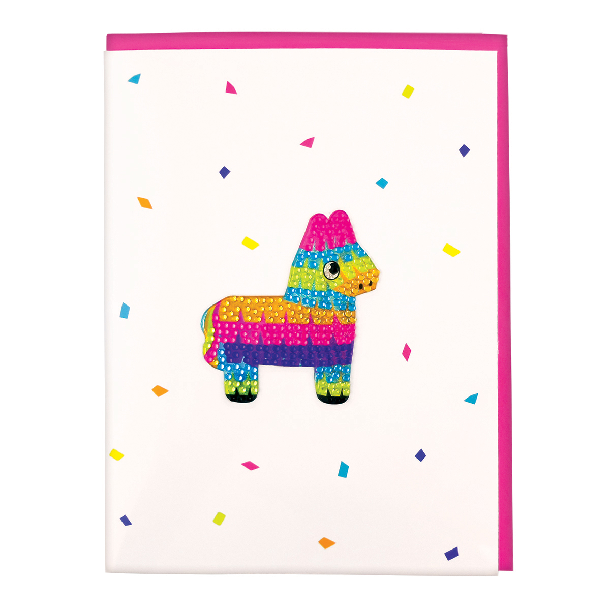 Picture of Piñata Removable Rhinestone Decal Greeting Card