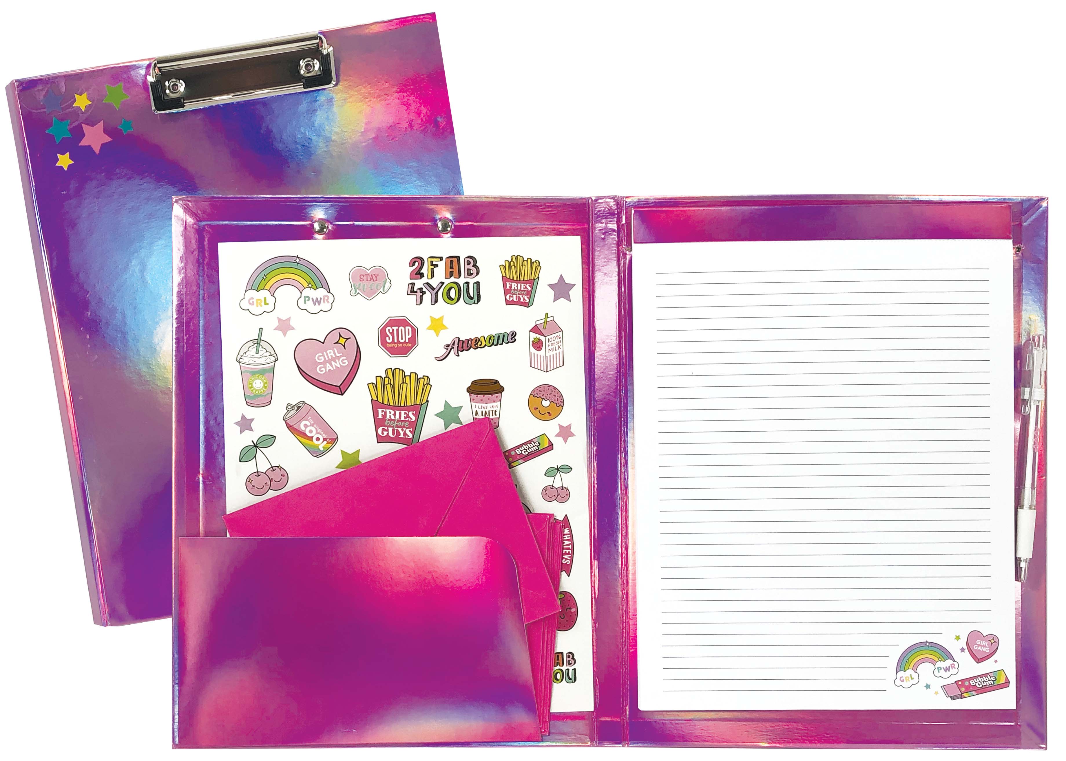 Picture of Pink Holographic Clipboard Set