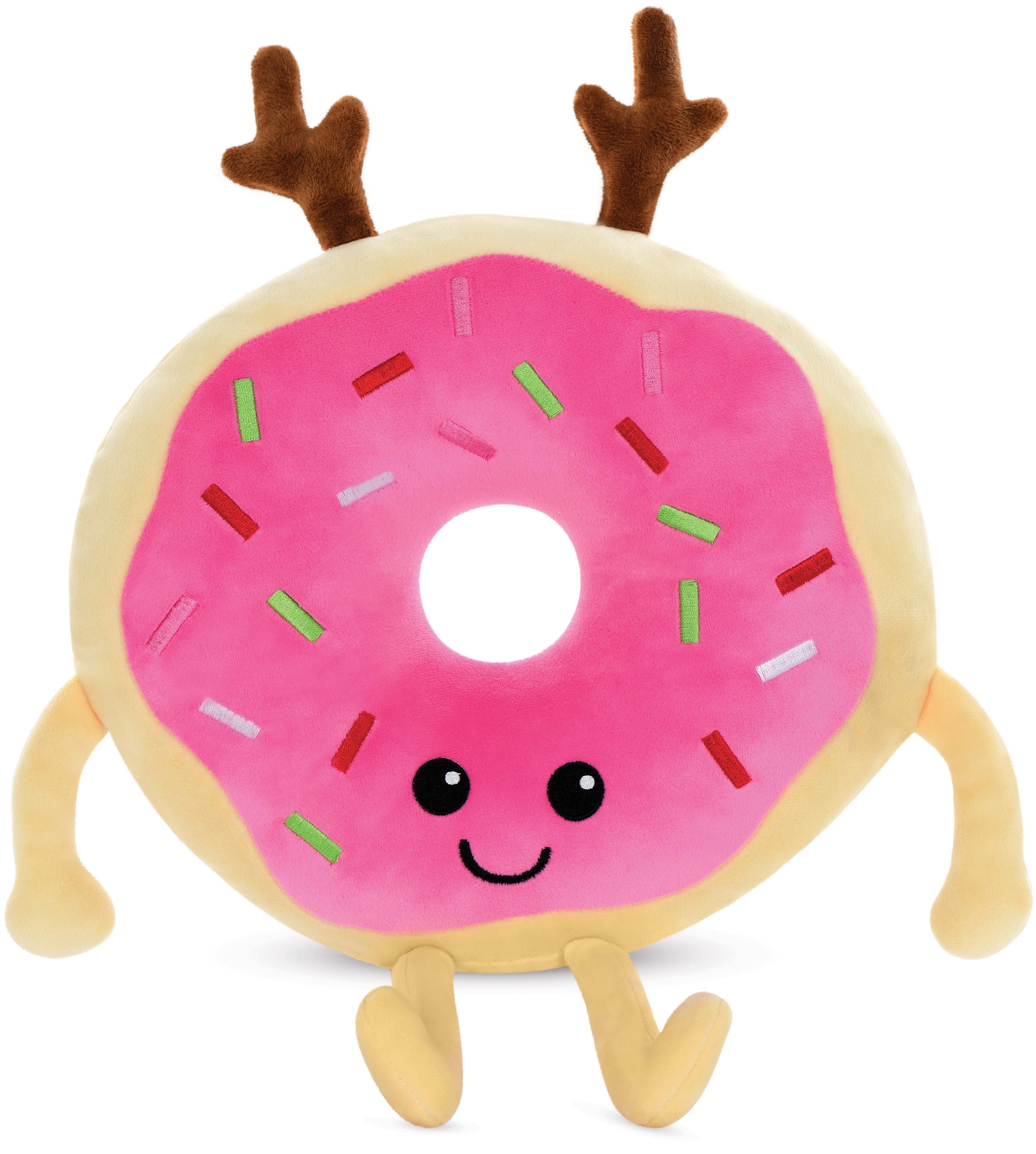 Picture of Reindeer Donut Fleece & Glitter Pillow