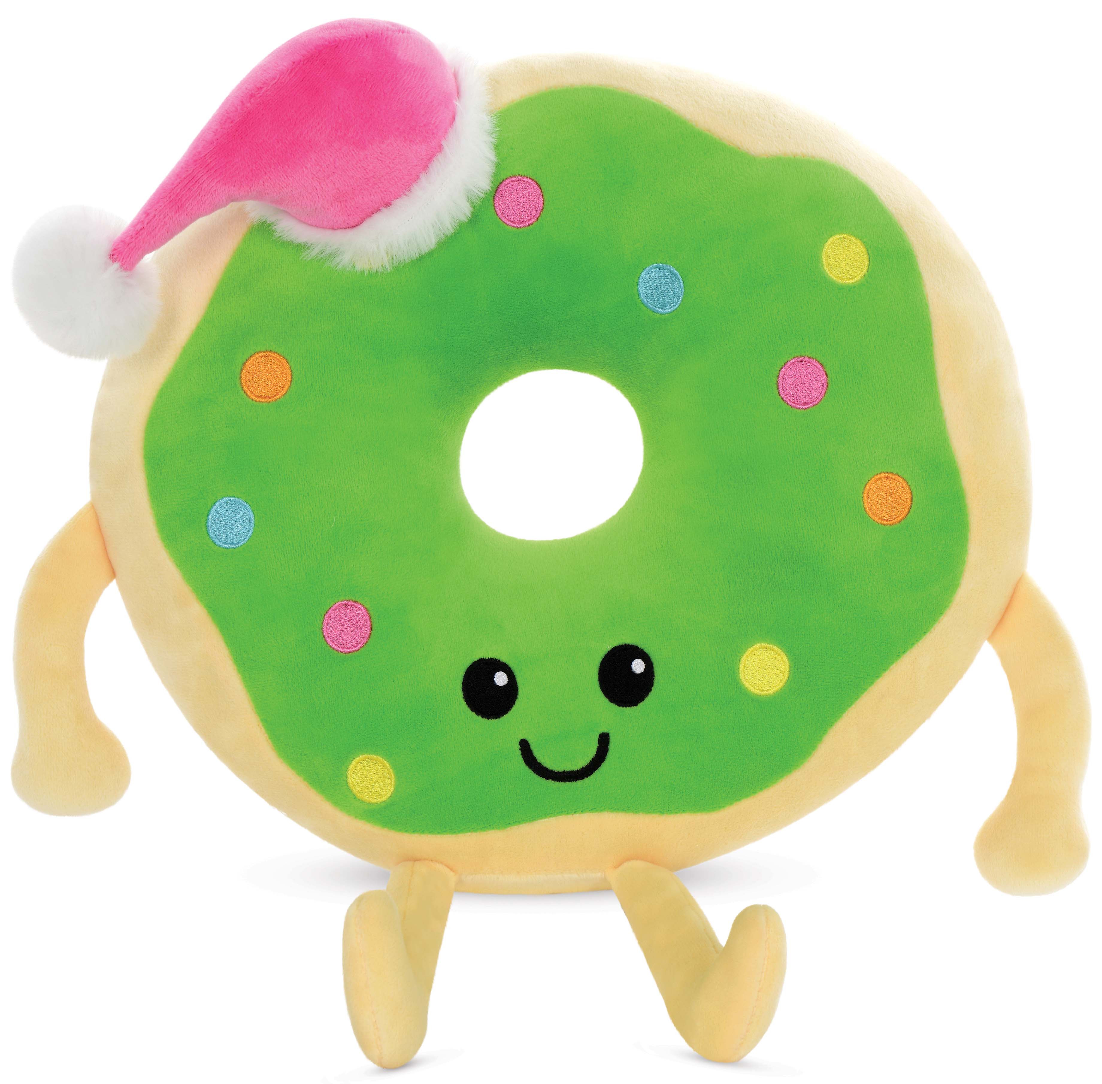 Picture of Santa Donut Fleece & Glitter Pillow