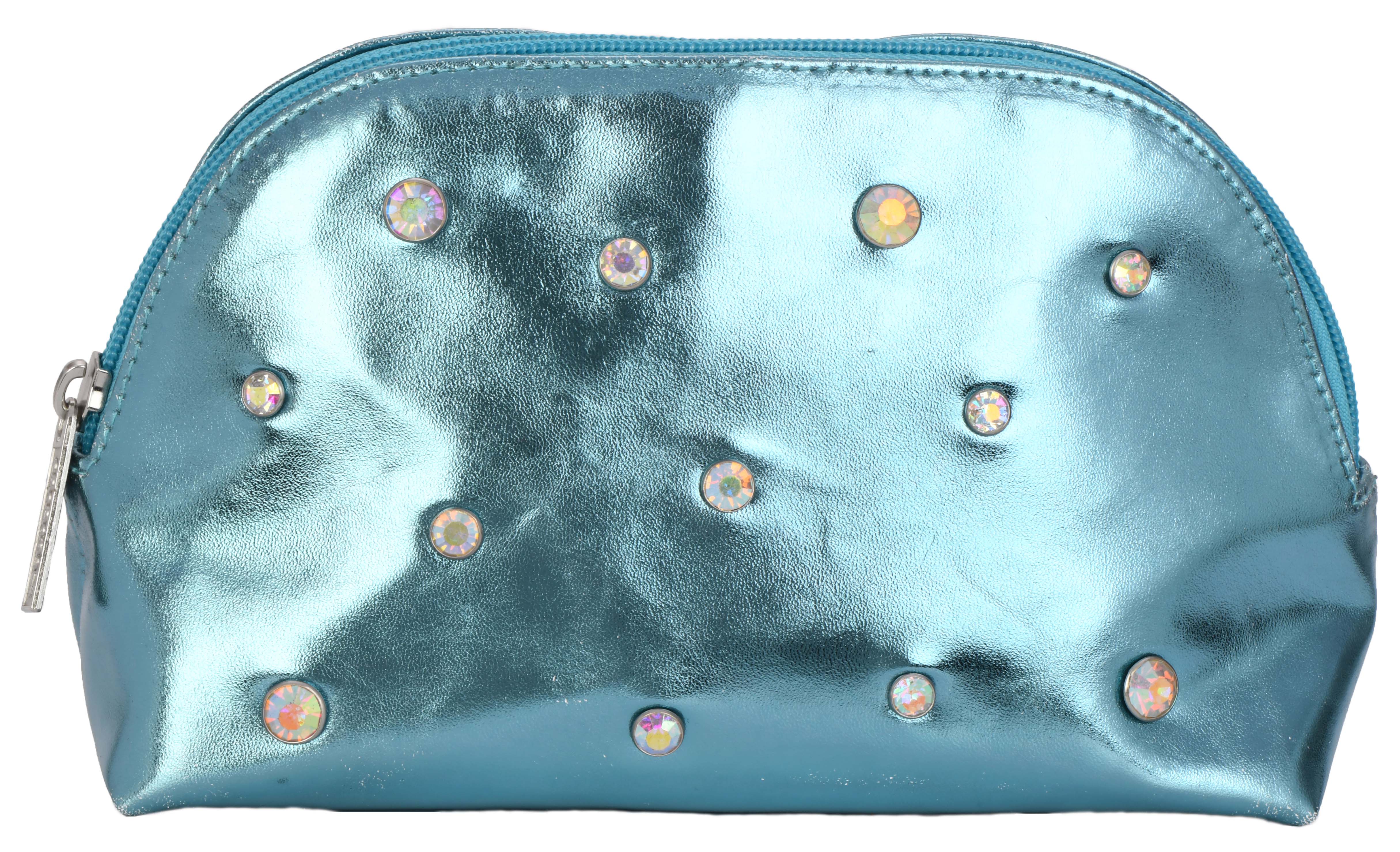 Picture of Blue Candy Gem Oval Cosmetic Bag