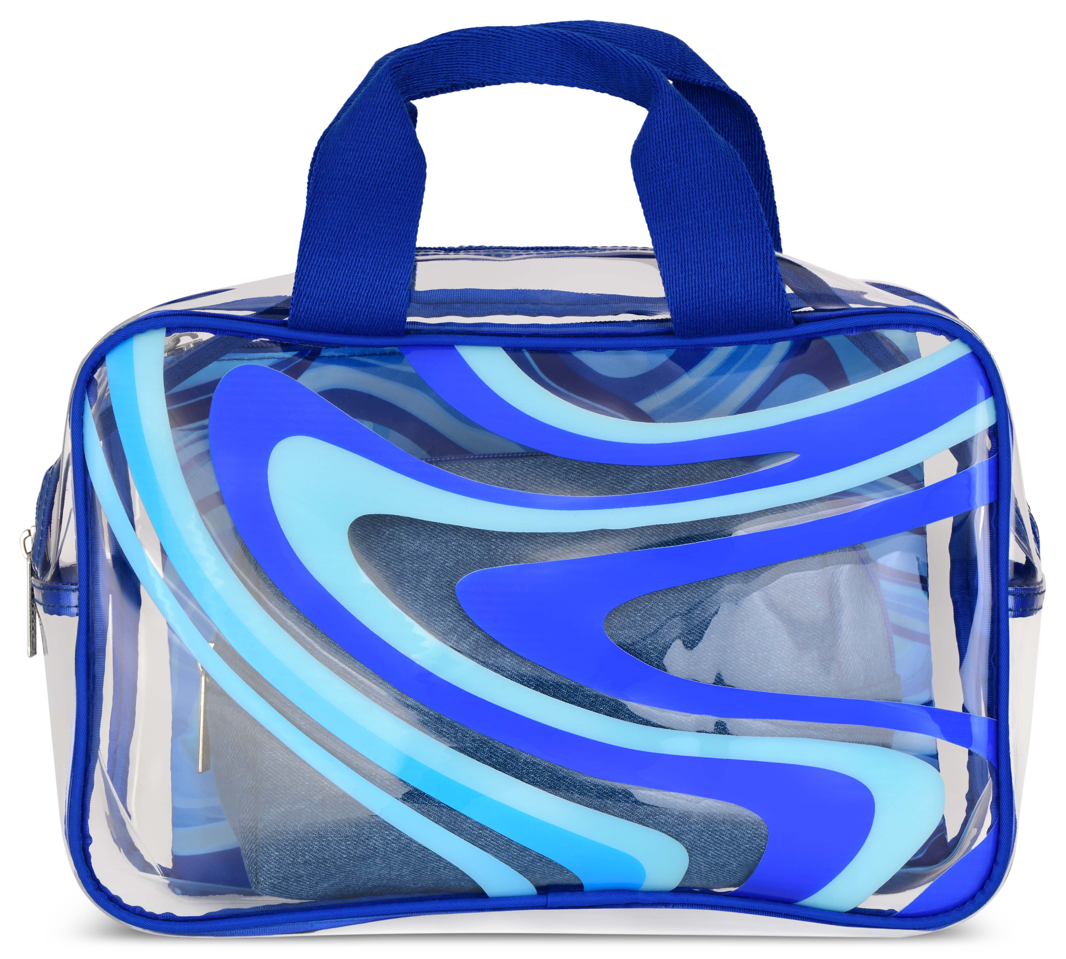 Picture of Blue Swirl Cosmetic Bag Trio