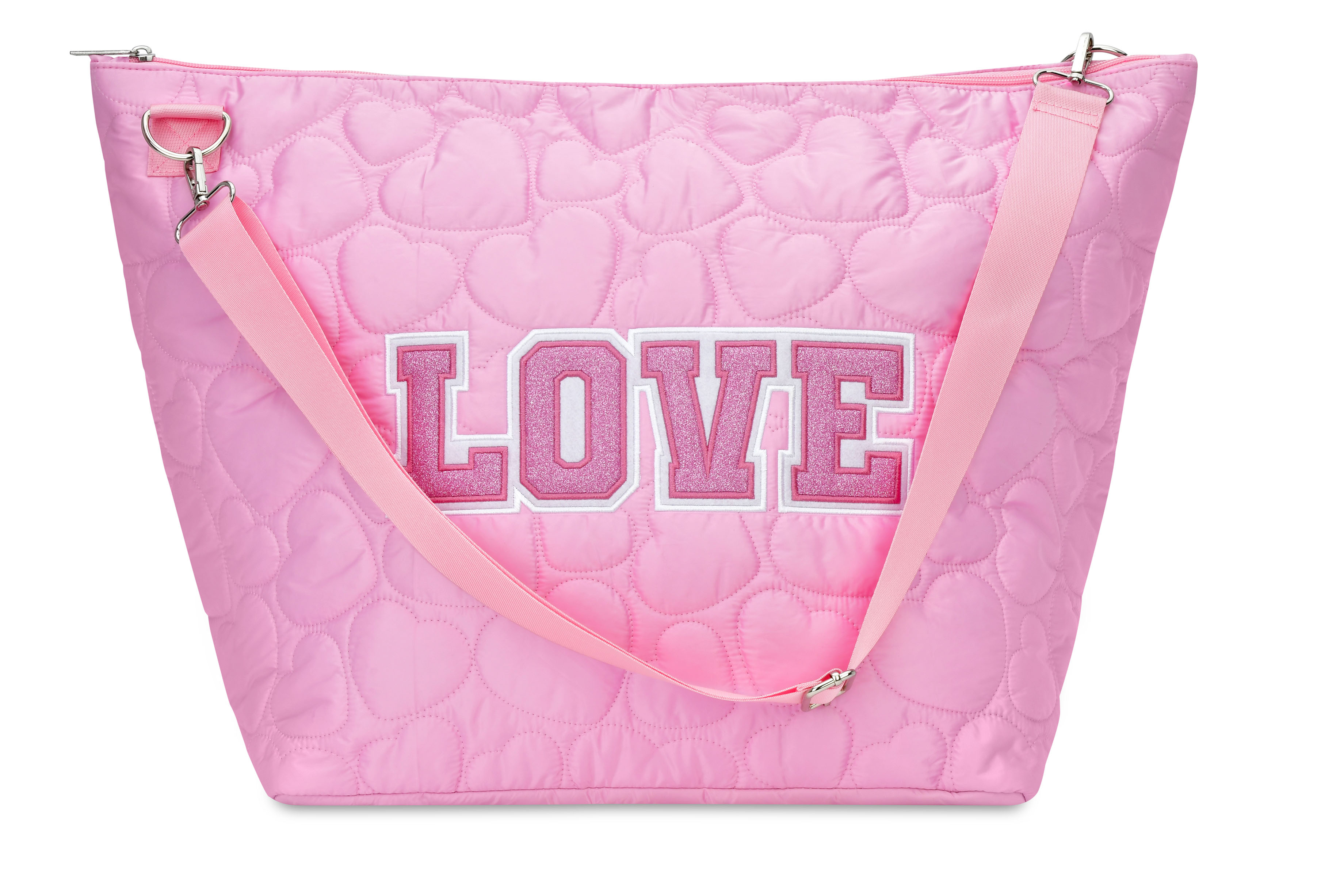Picture of Love Heart Puffy Weekender Bag