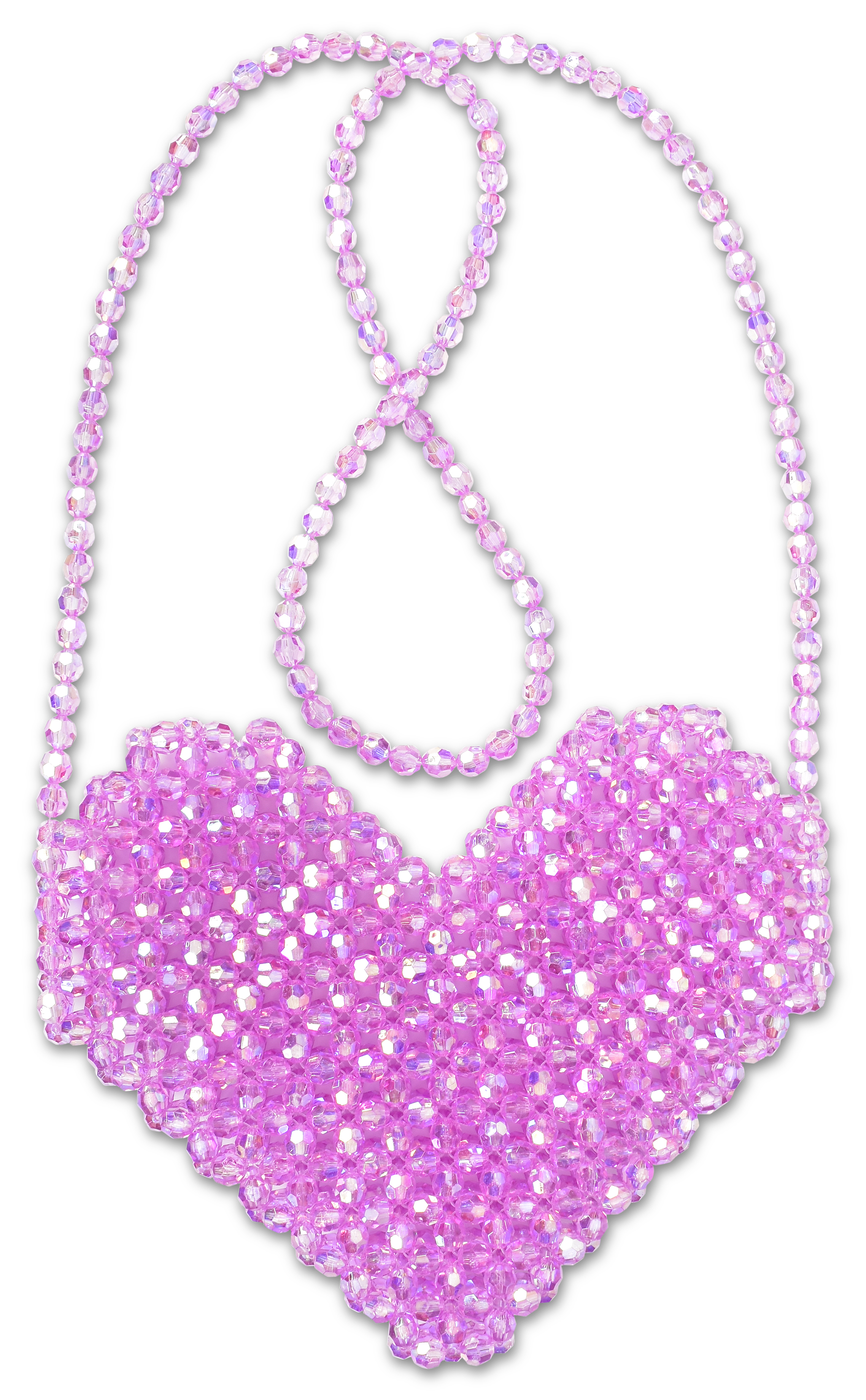 Picture of Shimmering Beaded Heart Crossbody Bag