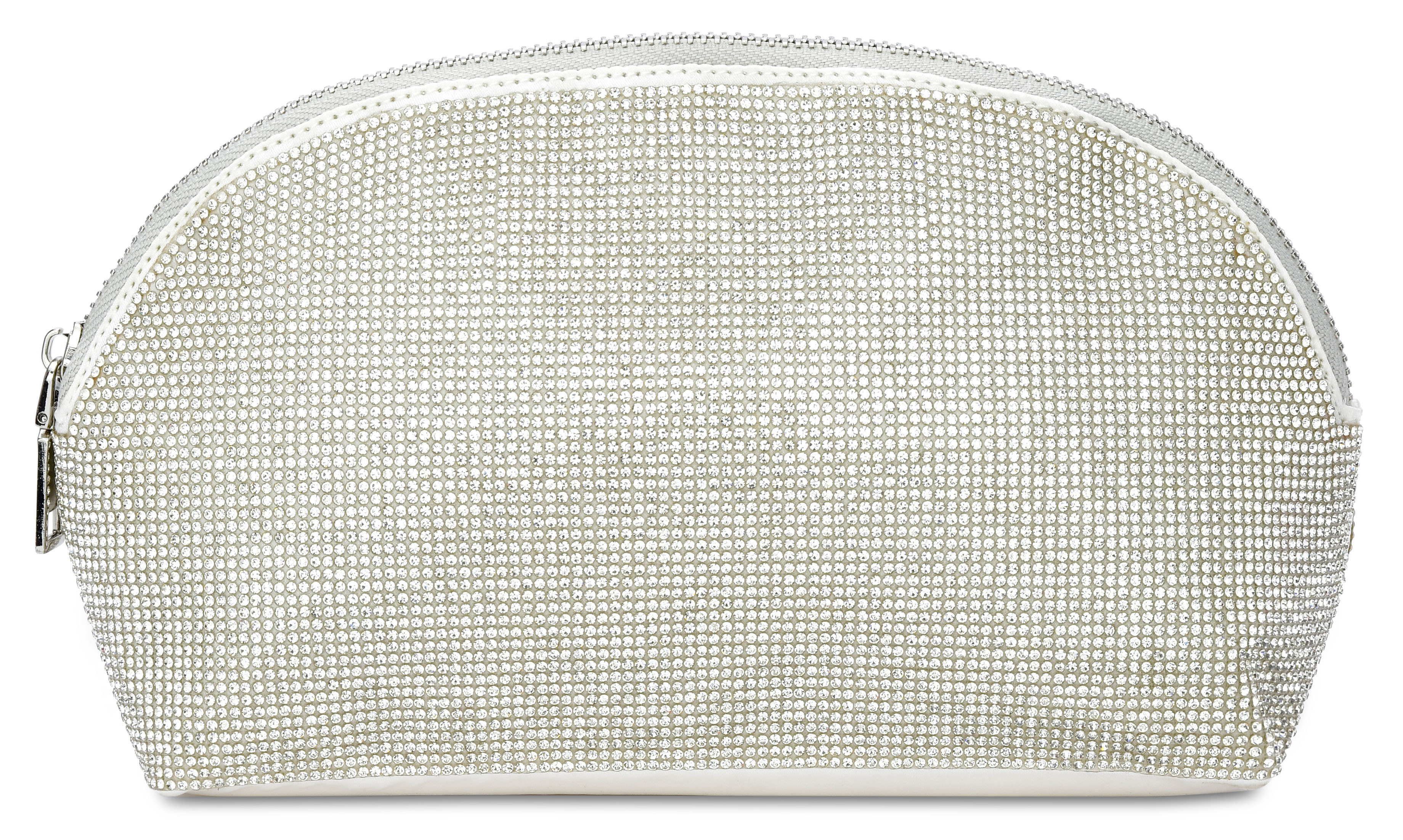 Picture of White Crystal Oval Cosmetic Bag