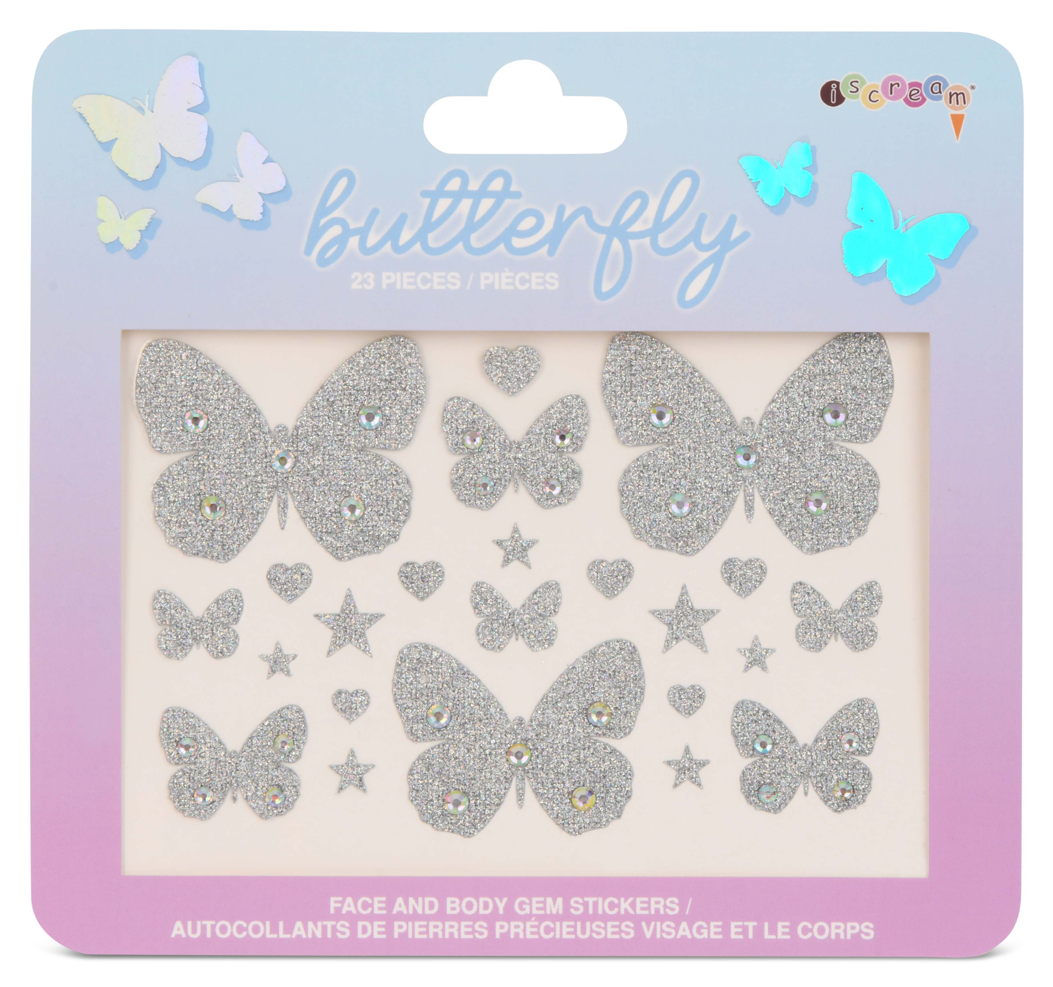 Picture of Butterfly Gem Face And Body Stickers