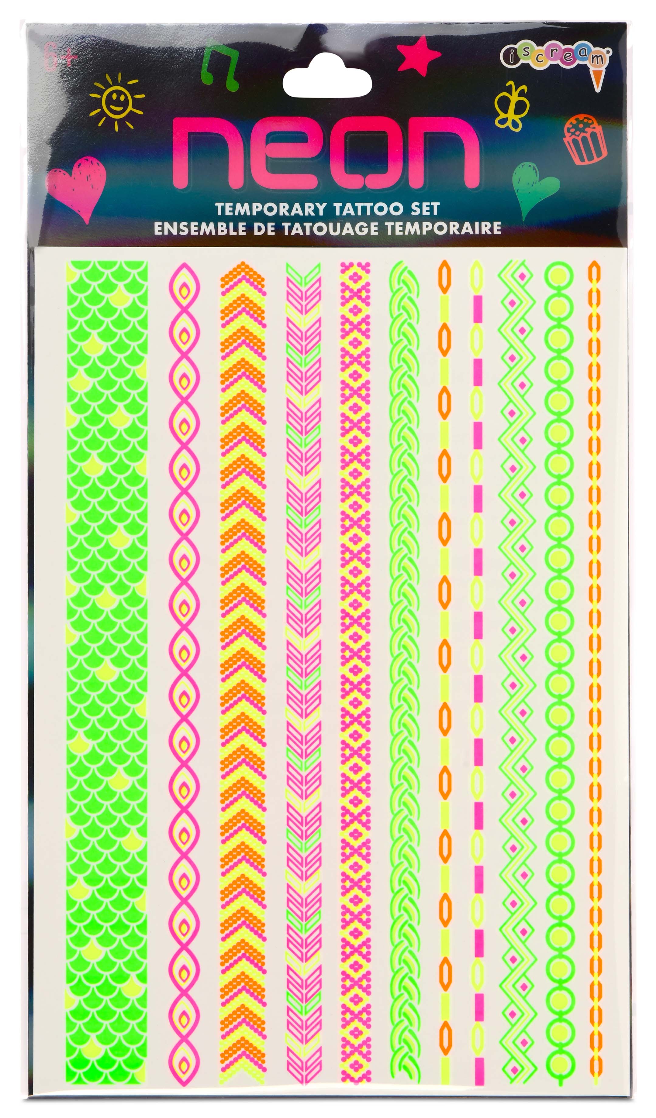 Picture of Neon Friendship Tattoo Bracelet Set