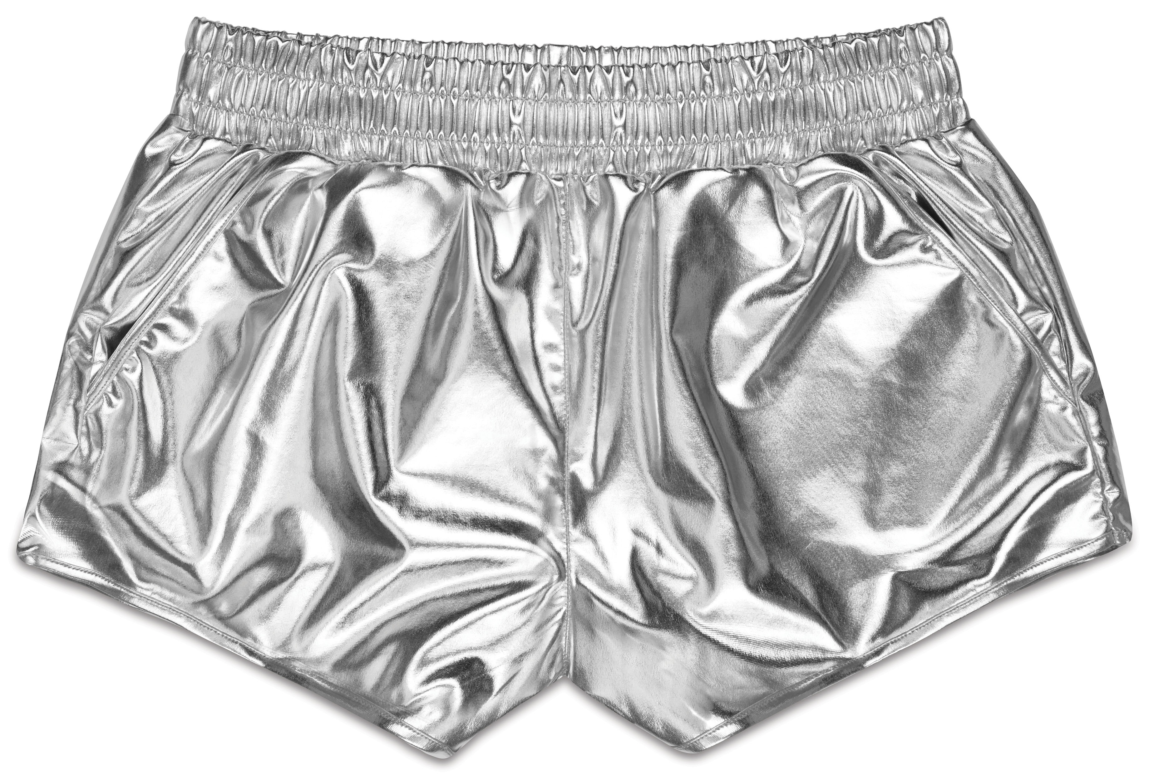 Picture of Silver Metallic Shorts (Adult Small (4-6))