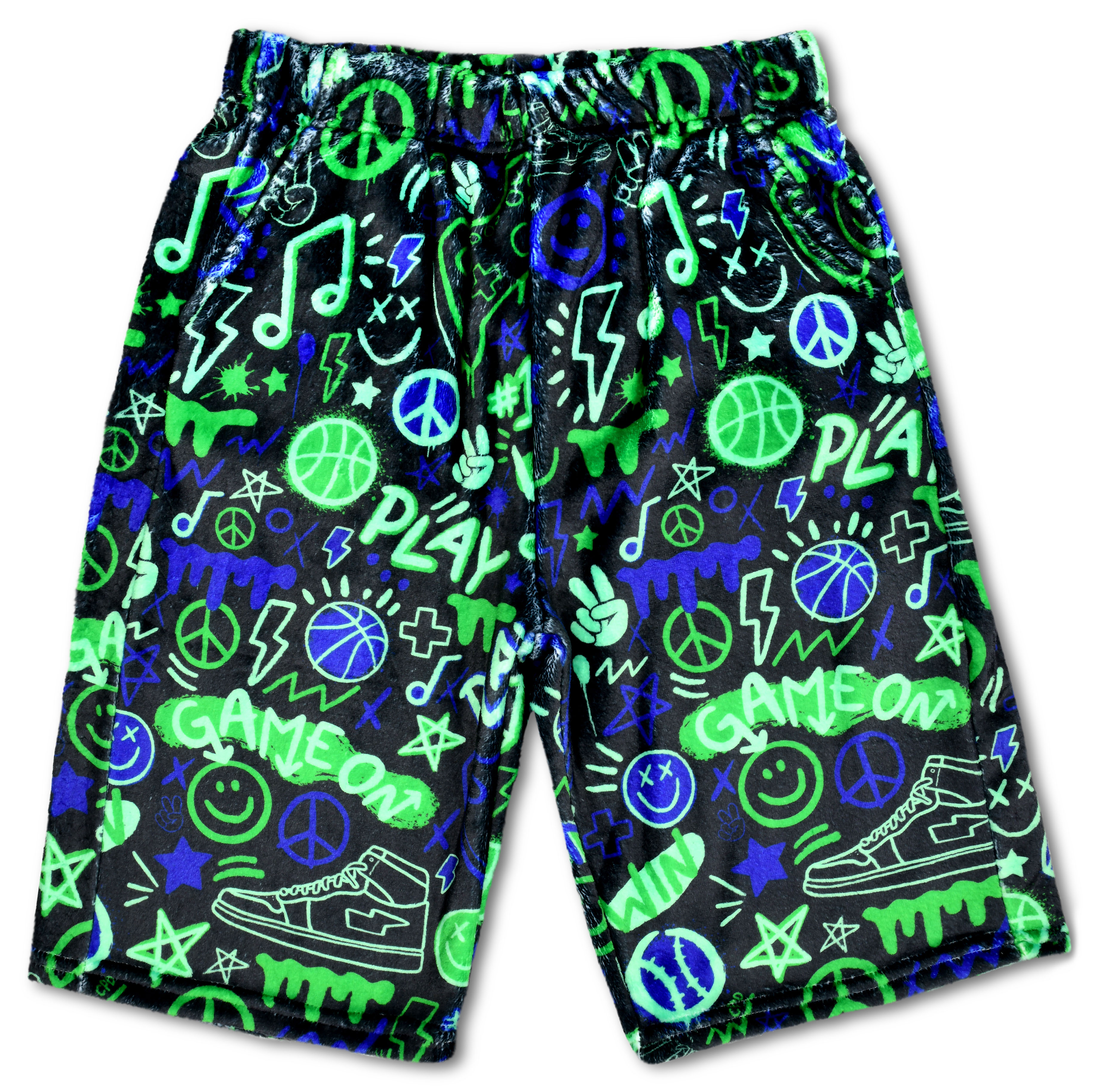 Picture of Corey Paige Graffiti Gamer Plush Board Shorts (Med