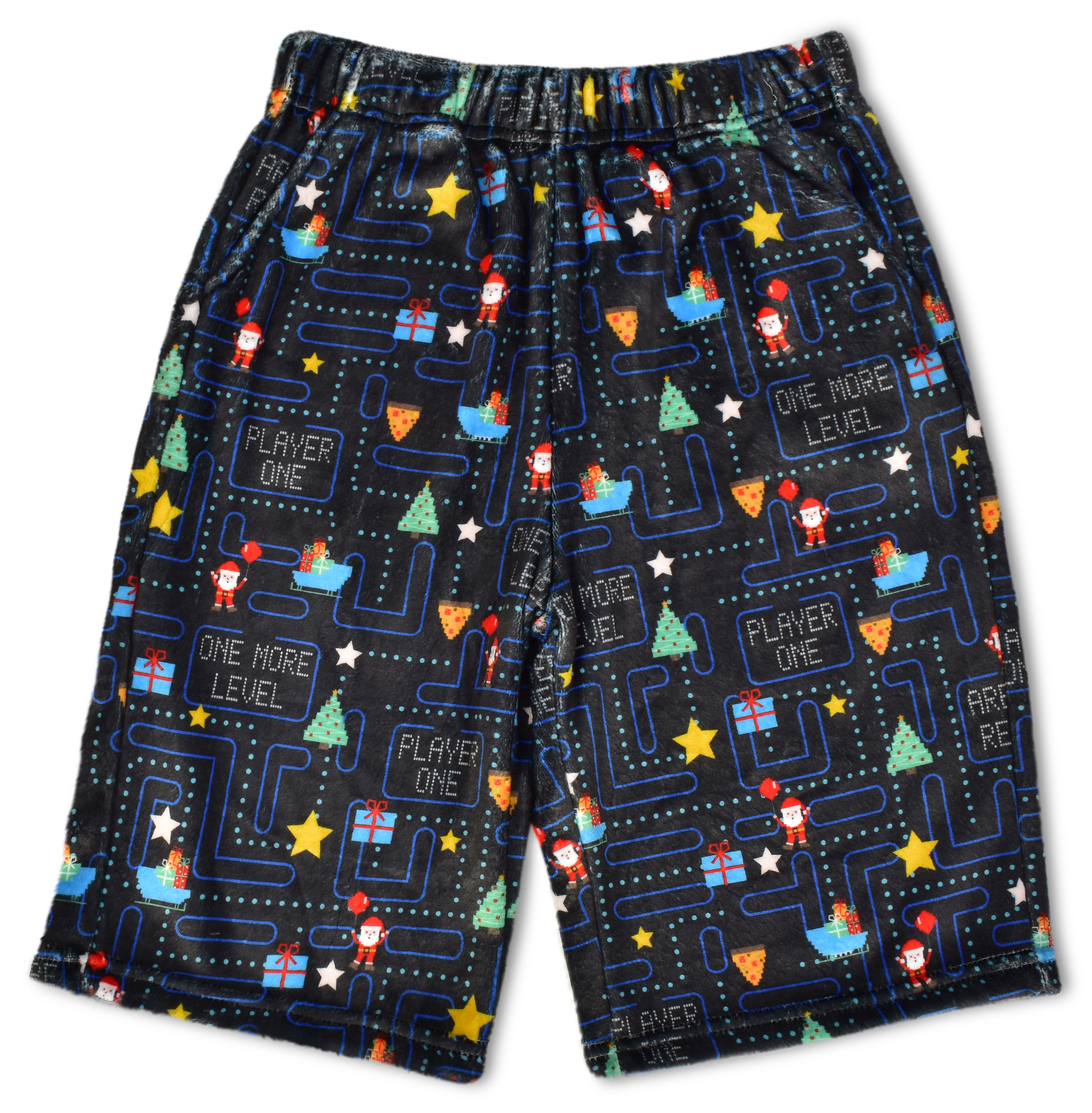 Picture of Game On Santa! Plush Board Shorts (X-Small -(4-6))