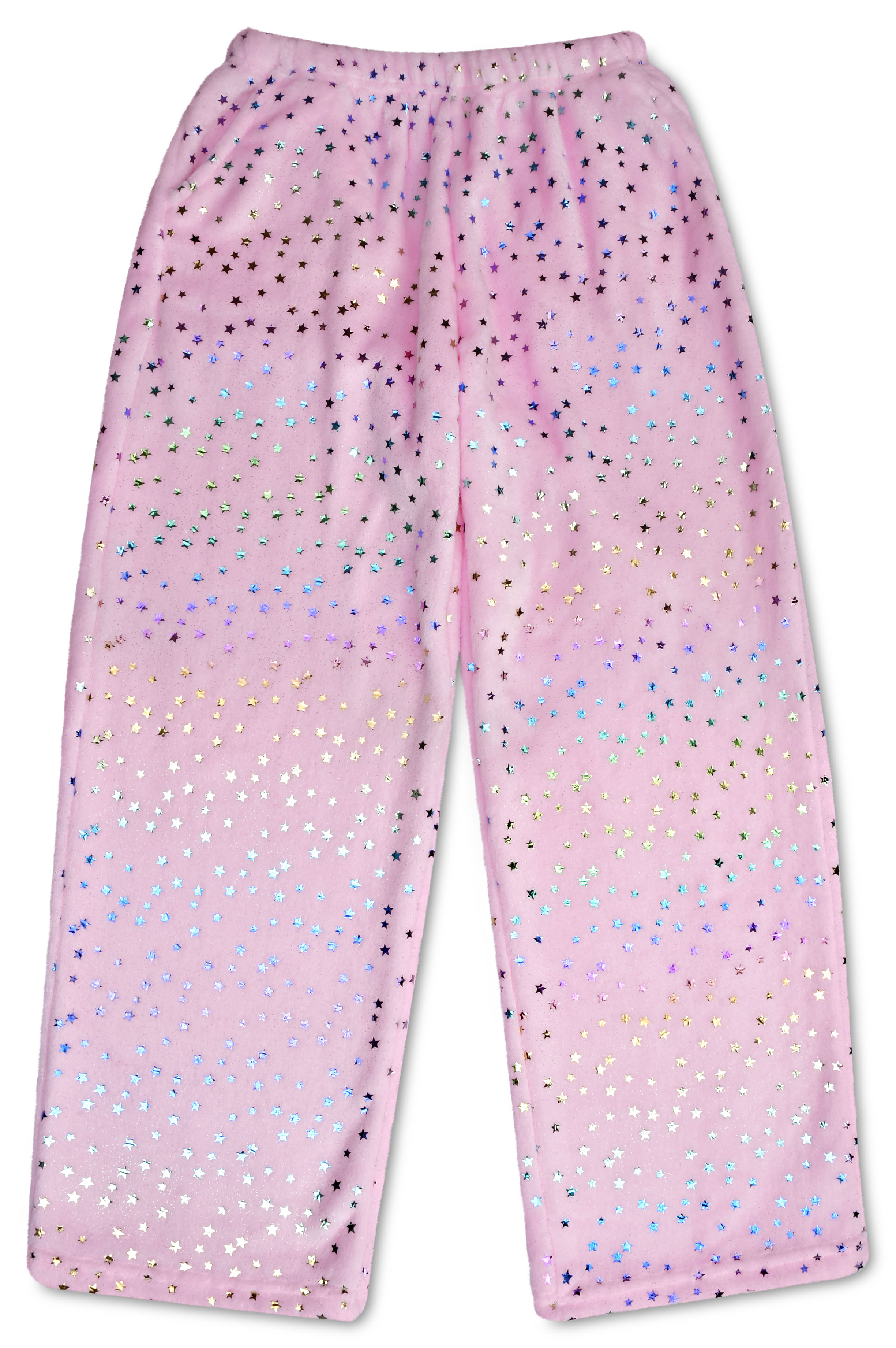Picture of Pink Foil Stars Plush Pants (Youth X-Small (4-6))