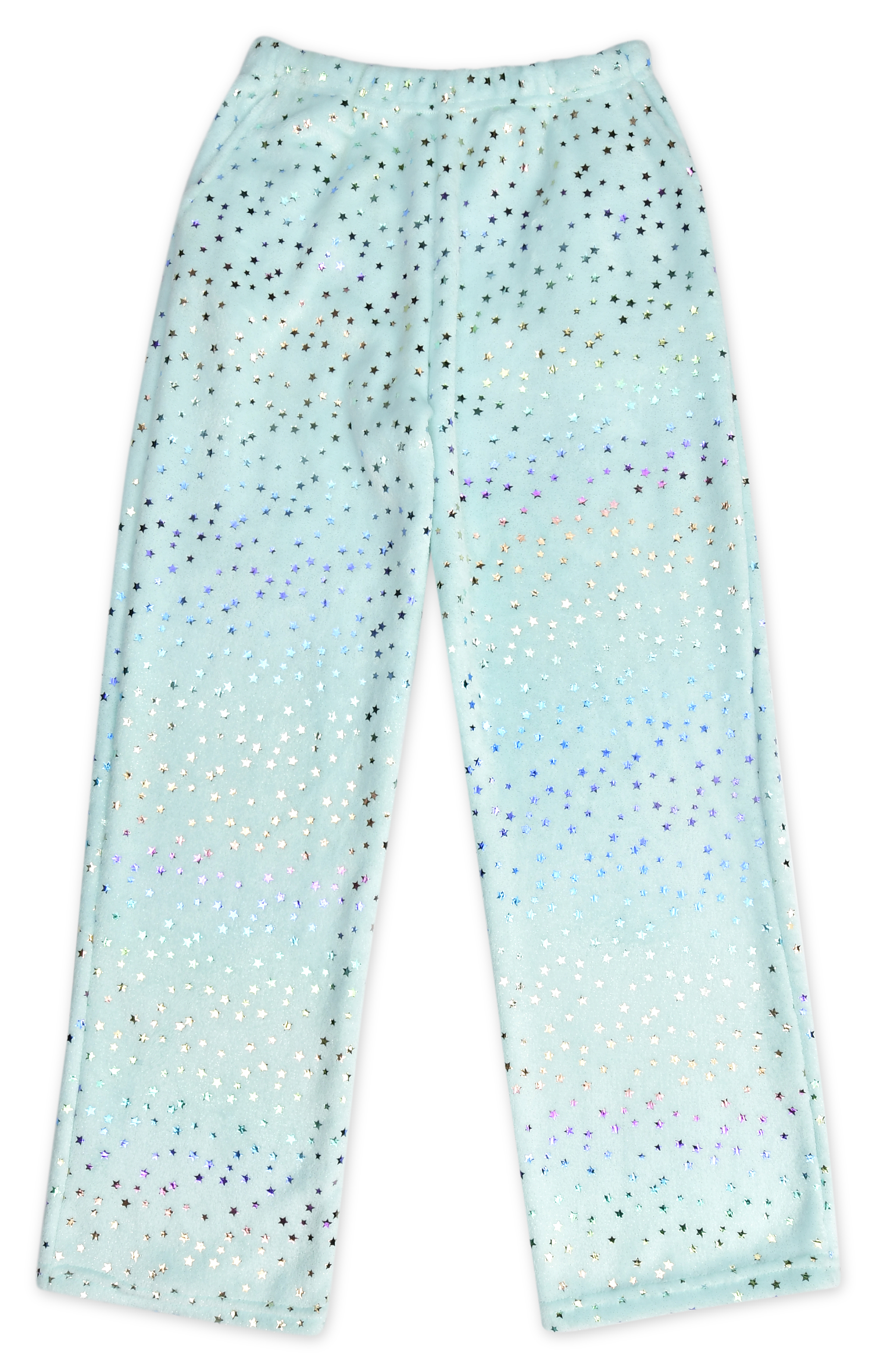 Picture of Blue Foil Stars Plush Pants (Youth Medium (10-12))