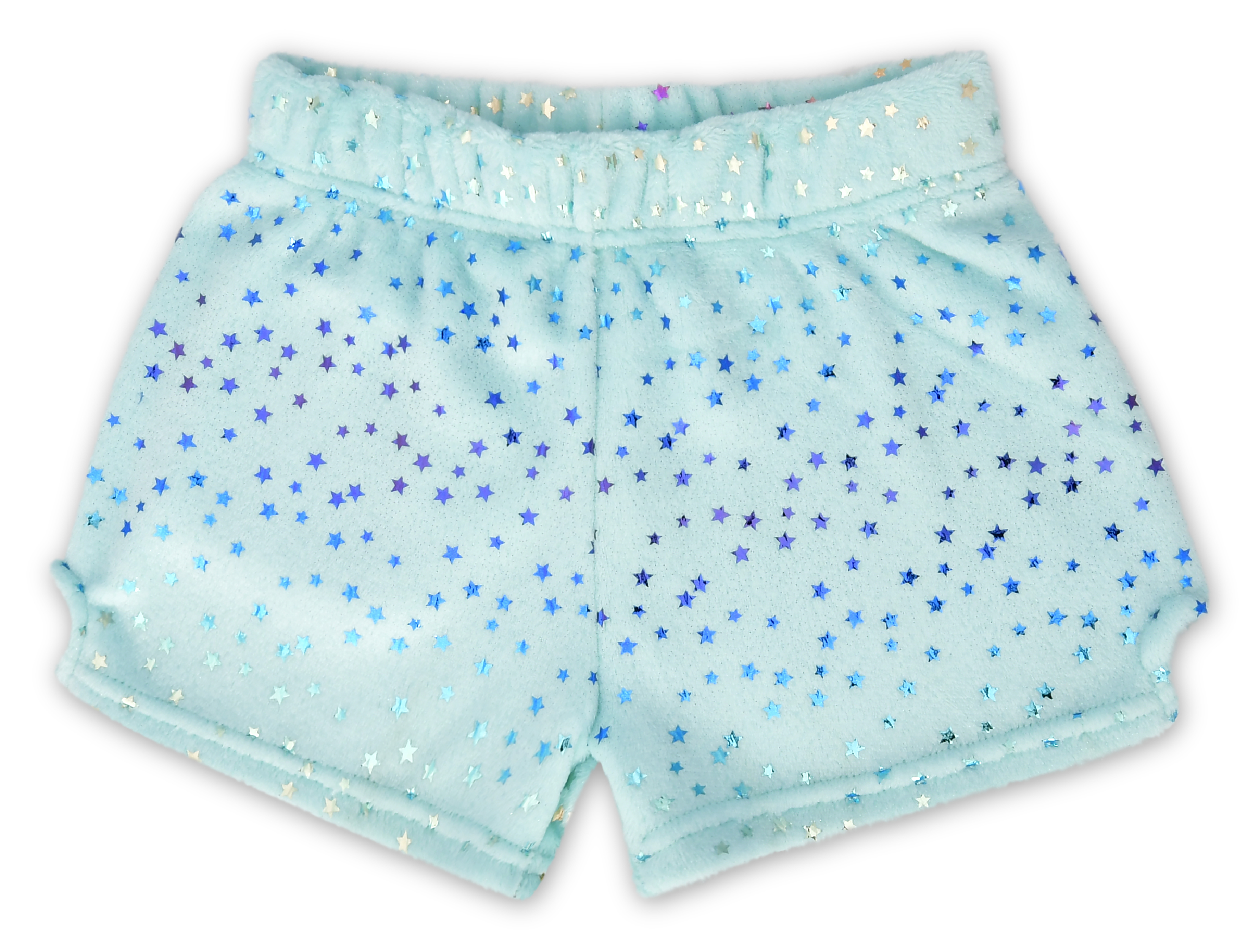 Picture of Blue Foil Stars Plush Shorts (Large -(14))