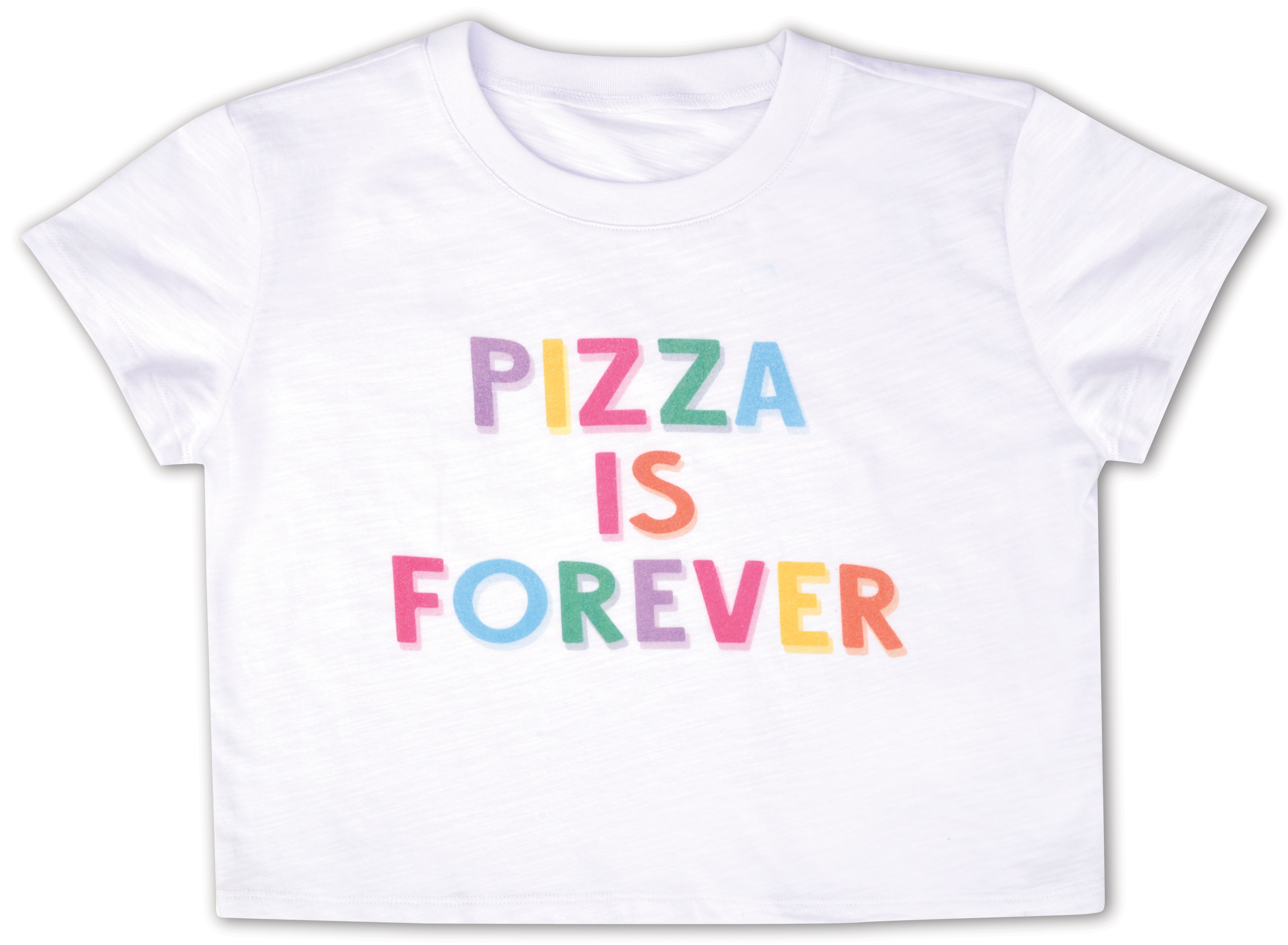 Picture of Pizza is Forever White Boxy Tee (Youth Medium (10-