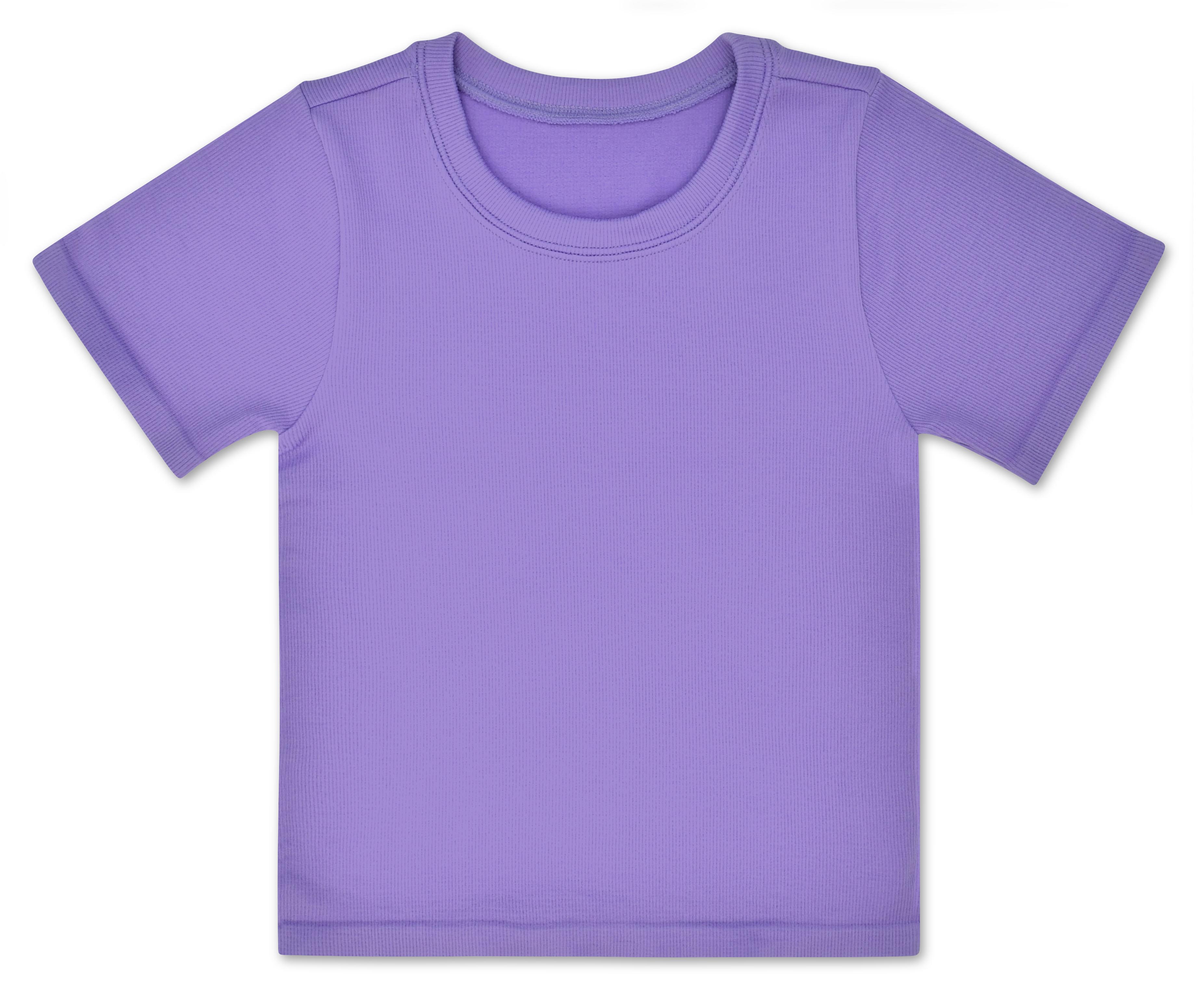 Picture of Vivid Violet Ribbed Short Sleeve Shirt (Youth Smal