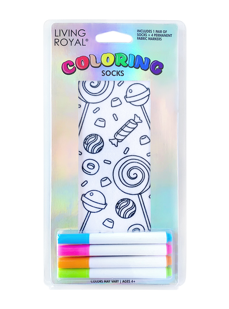 Picture of Candy Explosion Coloring Socks