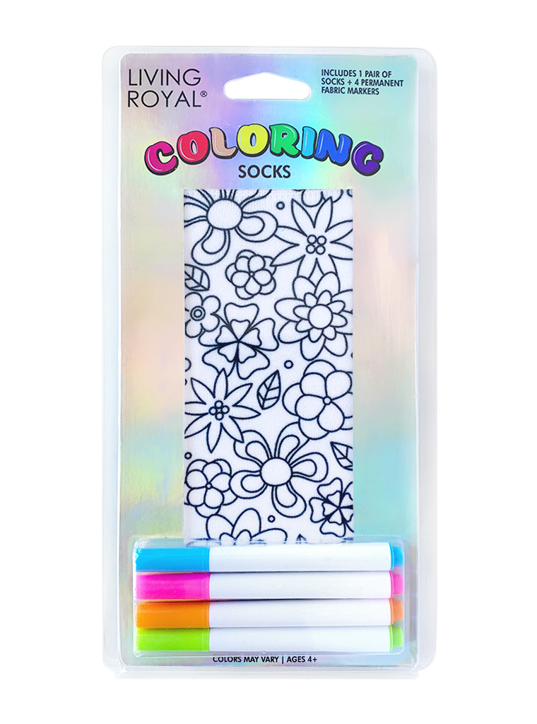 Picture of Flower Party Coloring Socks