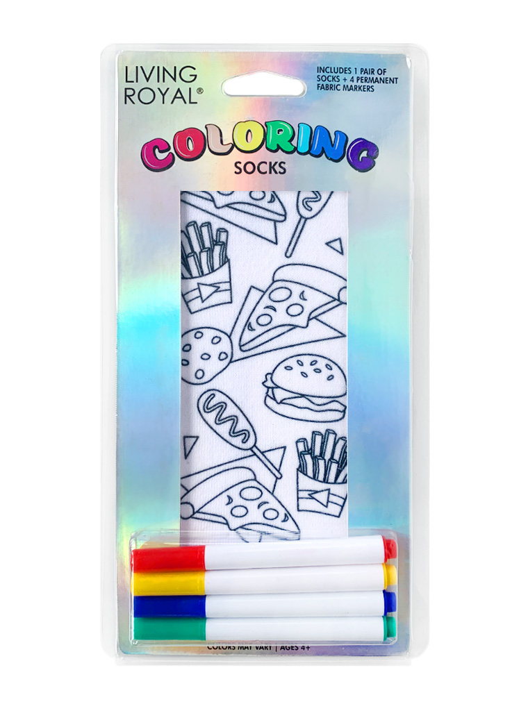 Picture of Junk Food Life Coloring Socks