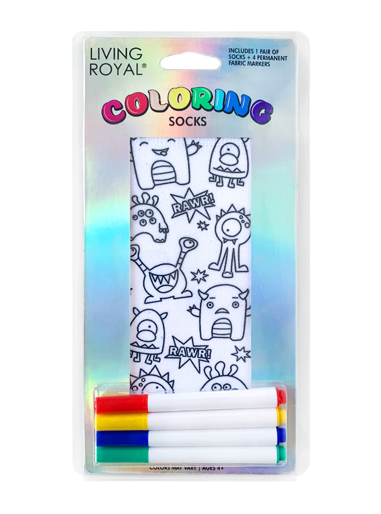 Picture of Monster Bash Coloring Socks