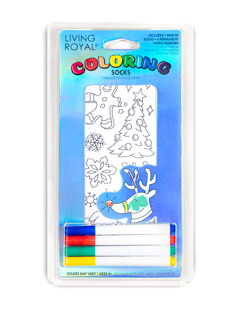 Picture of Christmas Coloring Socks