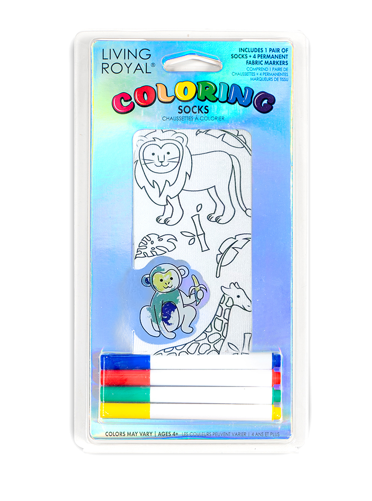 Picture of Zoo Coloring Socks
