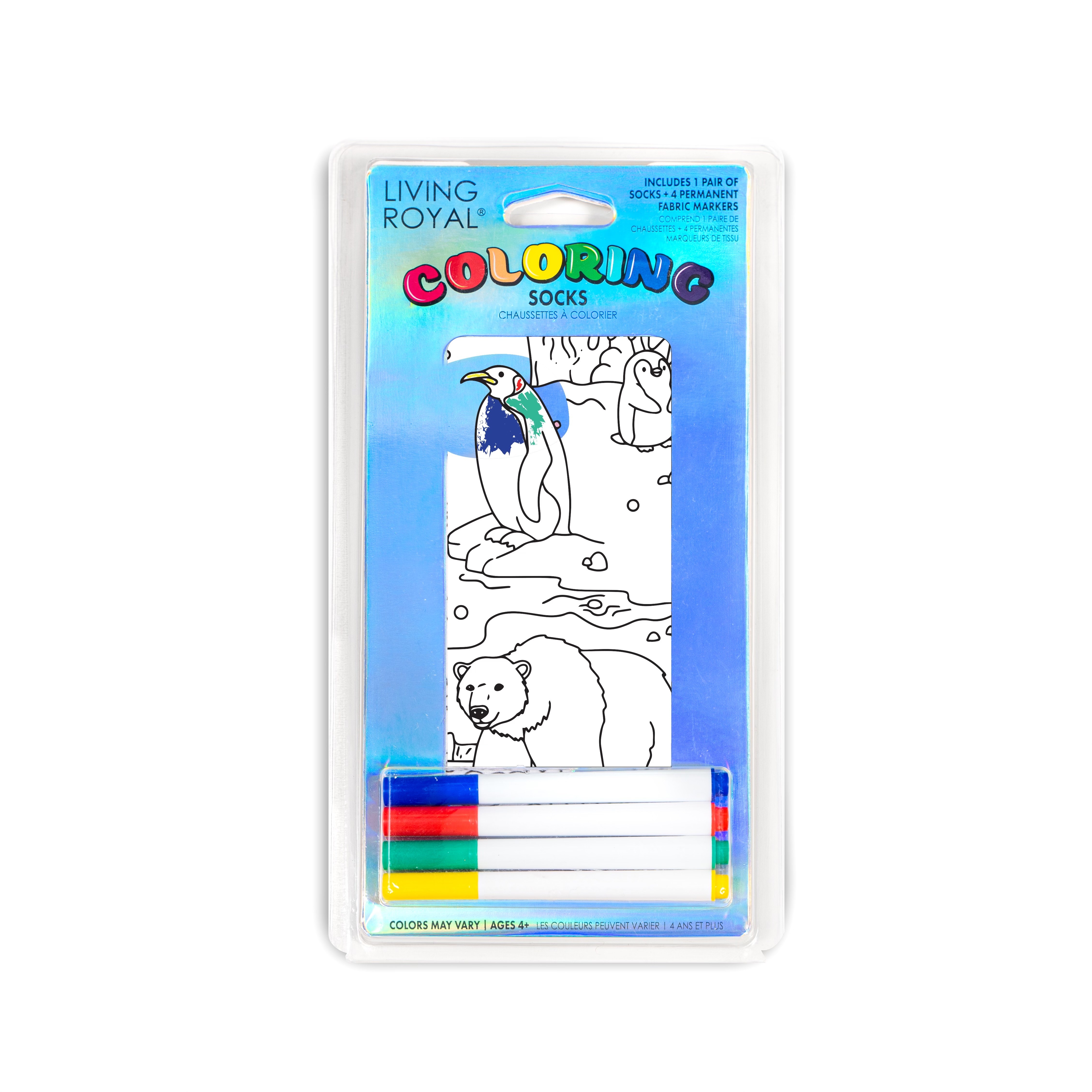 Picture of Winter Fun Coloring Socks