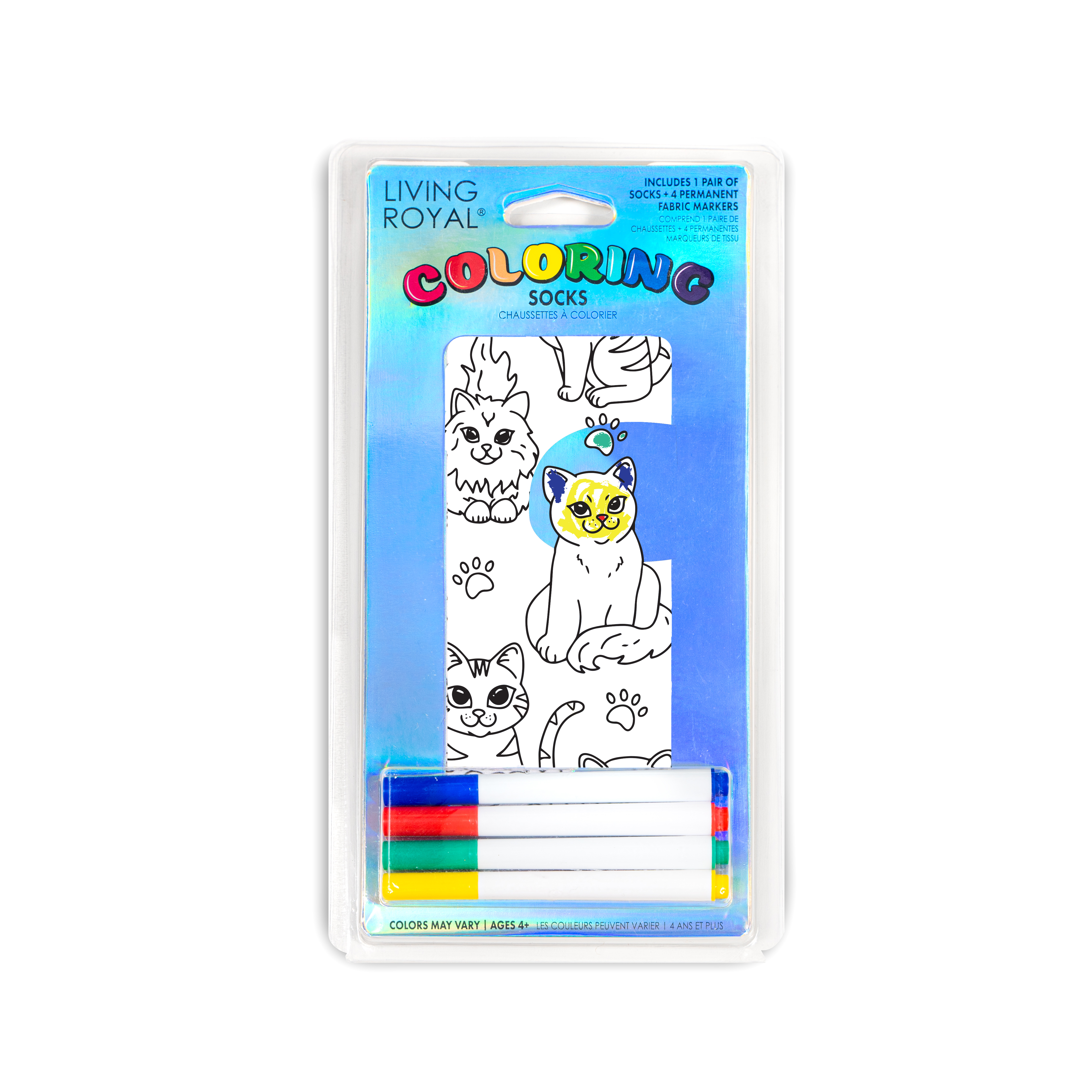 Picture of Cat Days Coloring Socks
